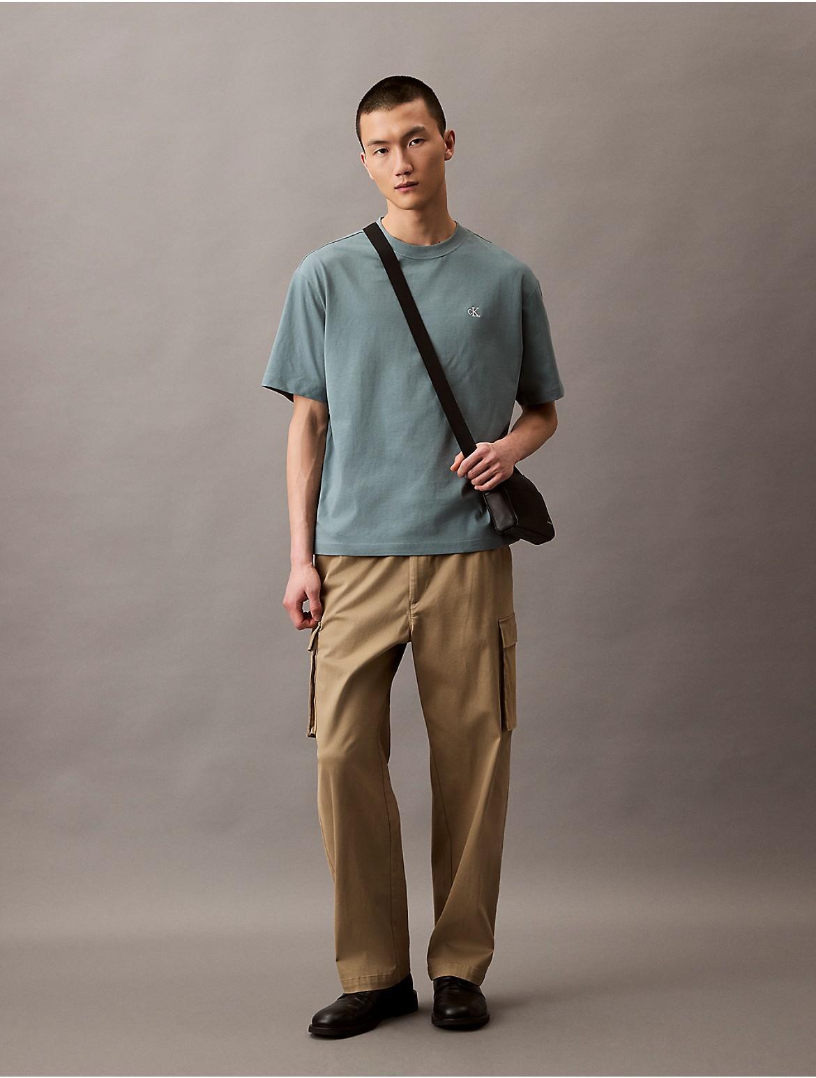 Calvin Klein Mens Archive Logo Relaxed Crewneck T-Shirt - White Product Image
