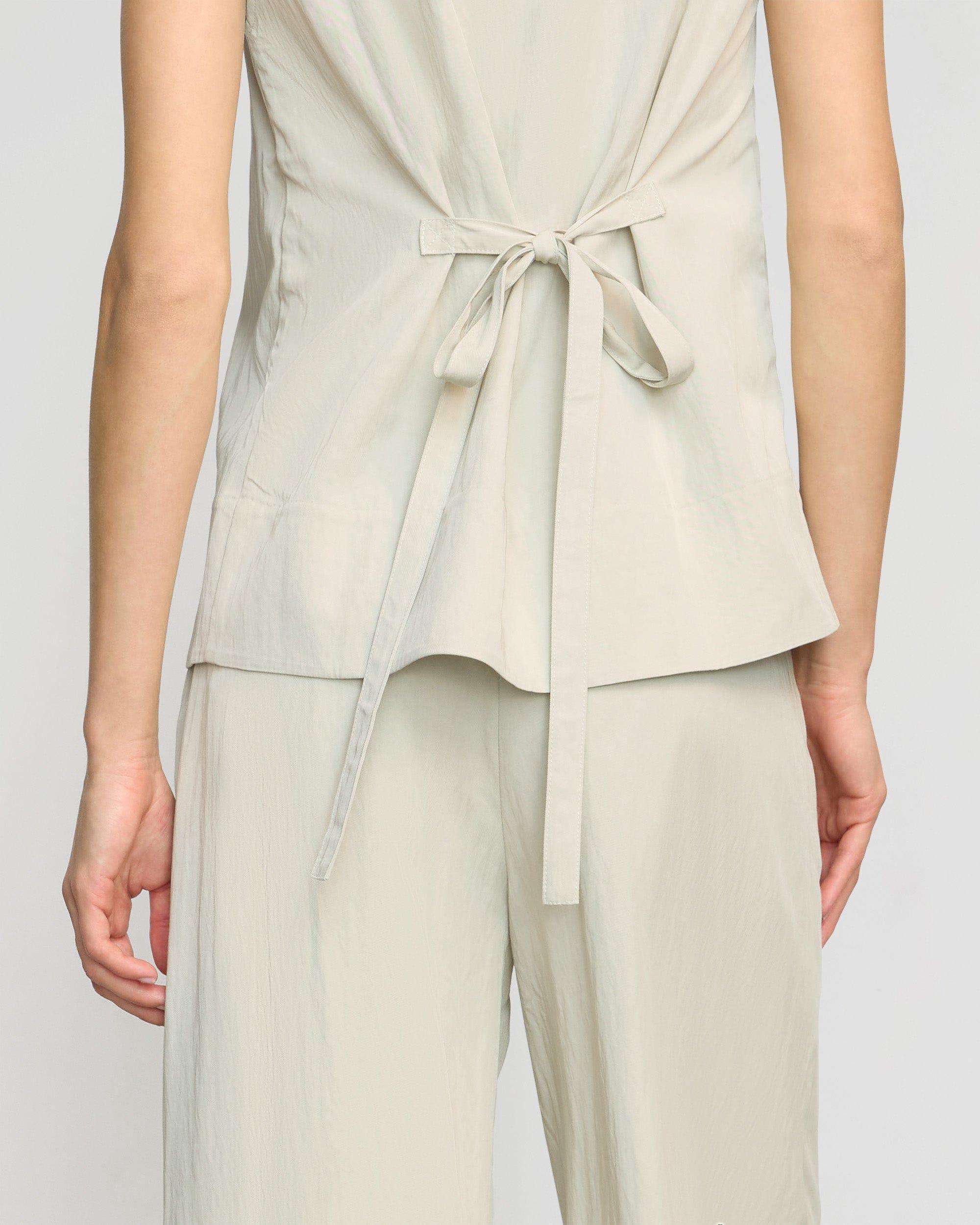 Zhou Tie-Back Button Vest Product Image