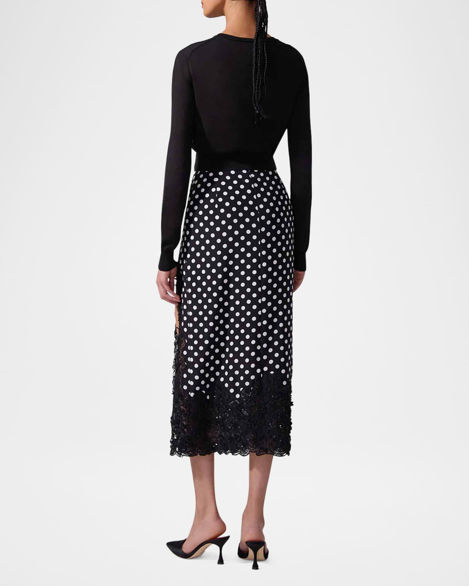 Beaded Lace Crewneck Crop Cardigan Product Image