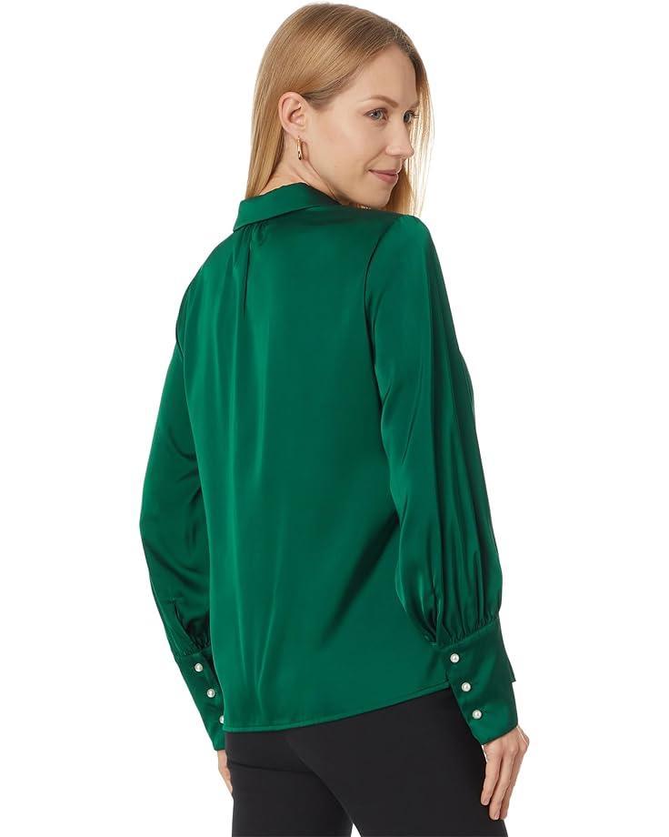Long Sleeve Blouse w/ Neck Tie Product Image