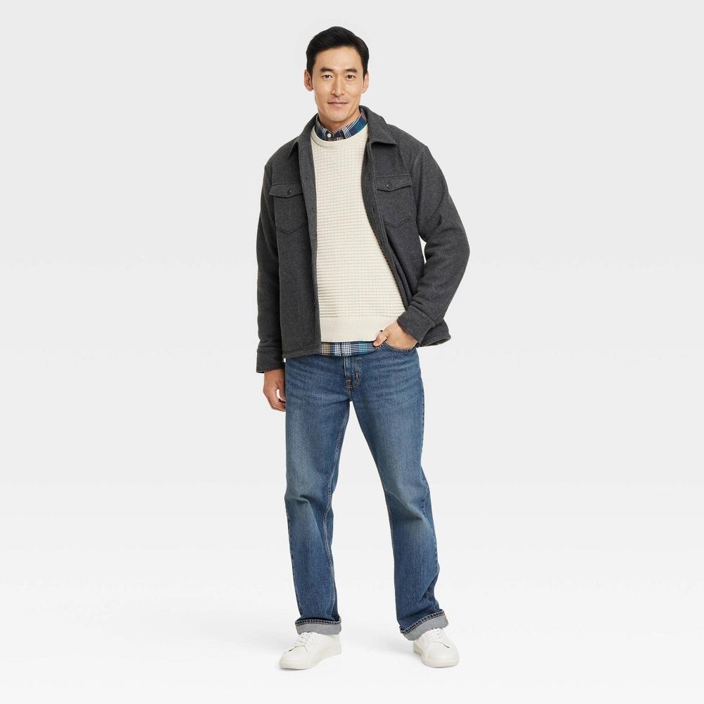 Mens Long Sleeve Shirt Jacket - Goodfellow & Co Charcoal M Product Image
