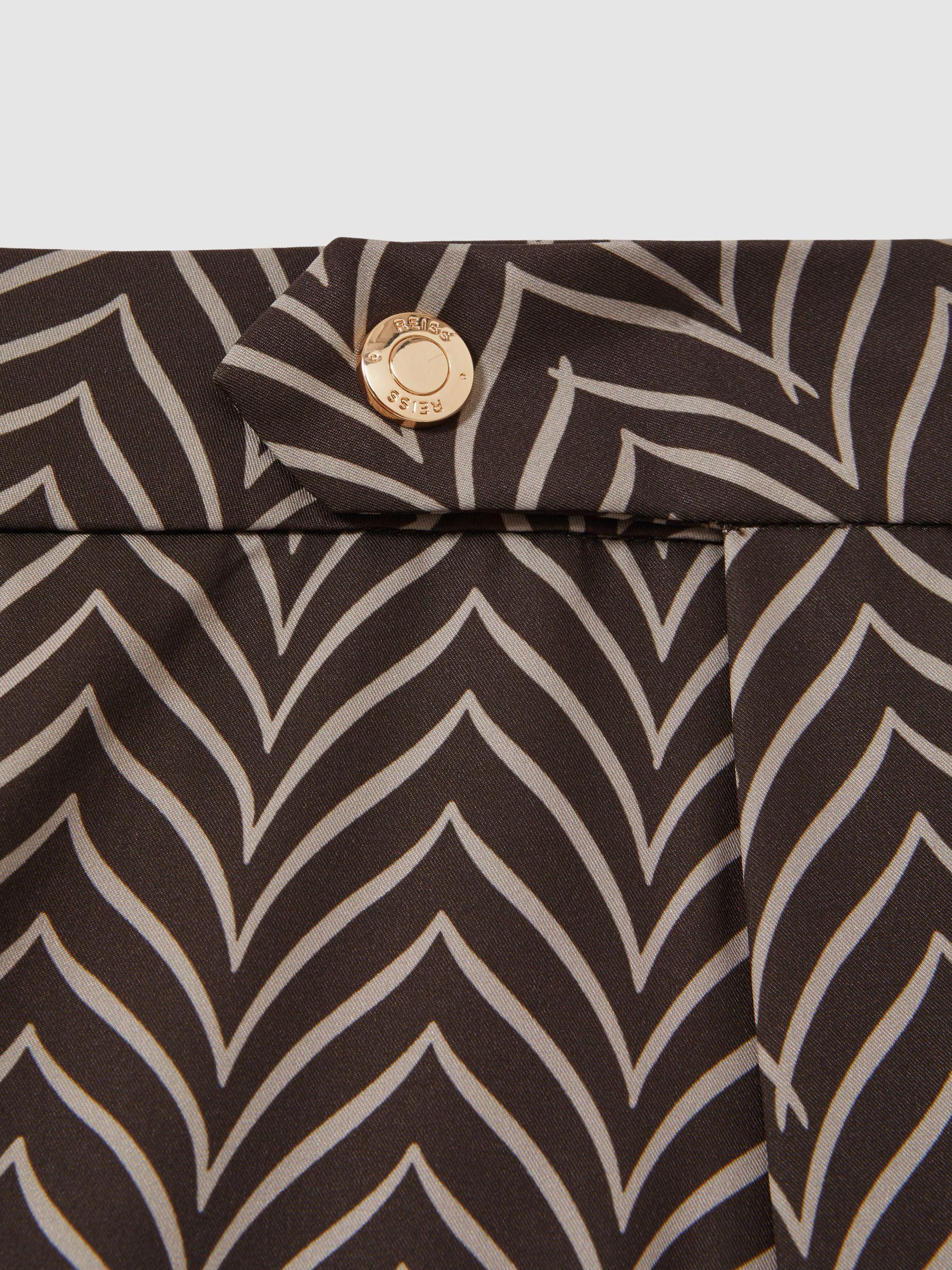 Striped Swim Shorts in Chocolate/Ecru Product Image