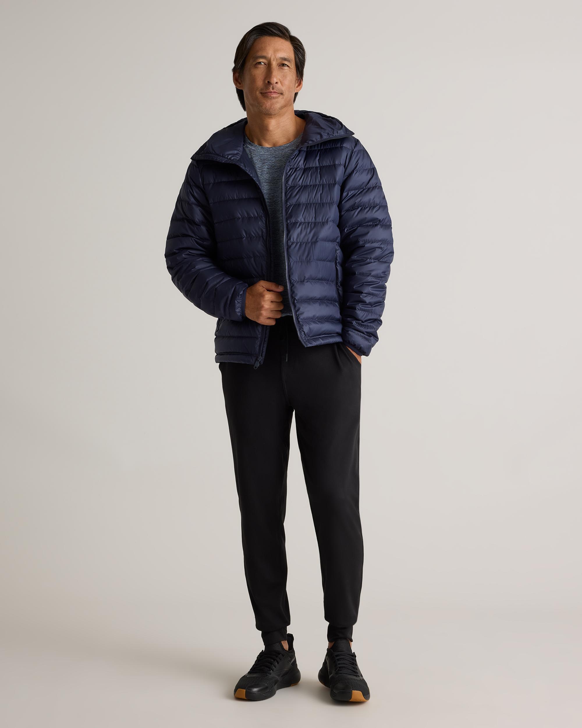 Quince | Men's Lightweight Down Packable Puffer Hooded Jacket Recycled Polyester Product Image