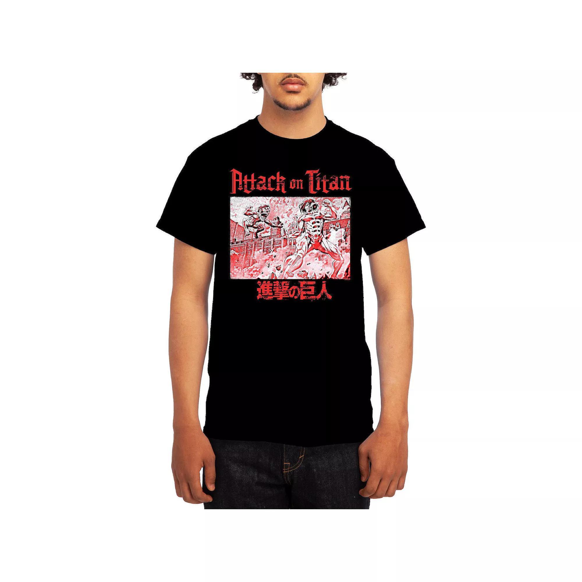 Men's Attack on Titan Red Titan Versus Titan Tee, Boy's, Size: Medium, Blue Product Image