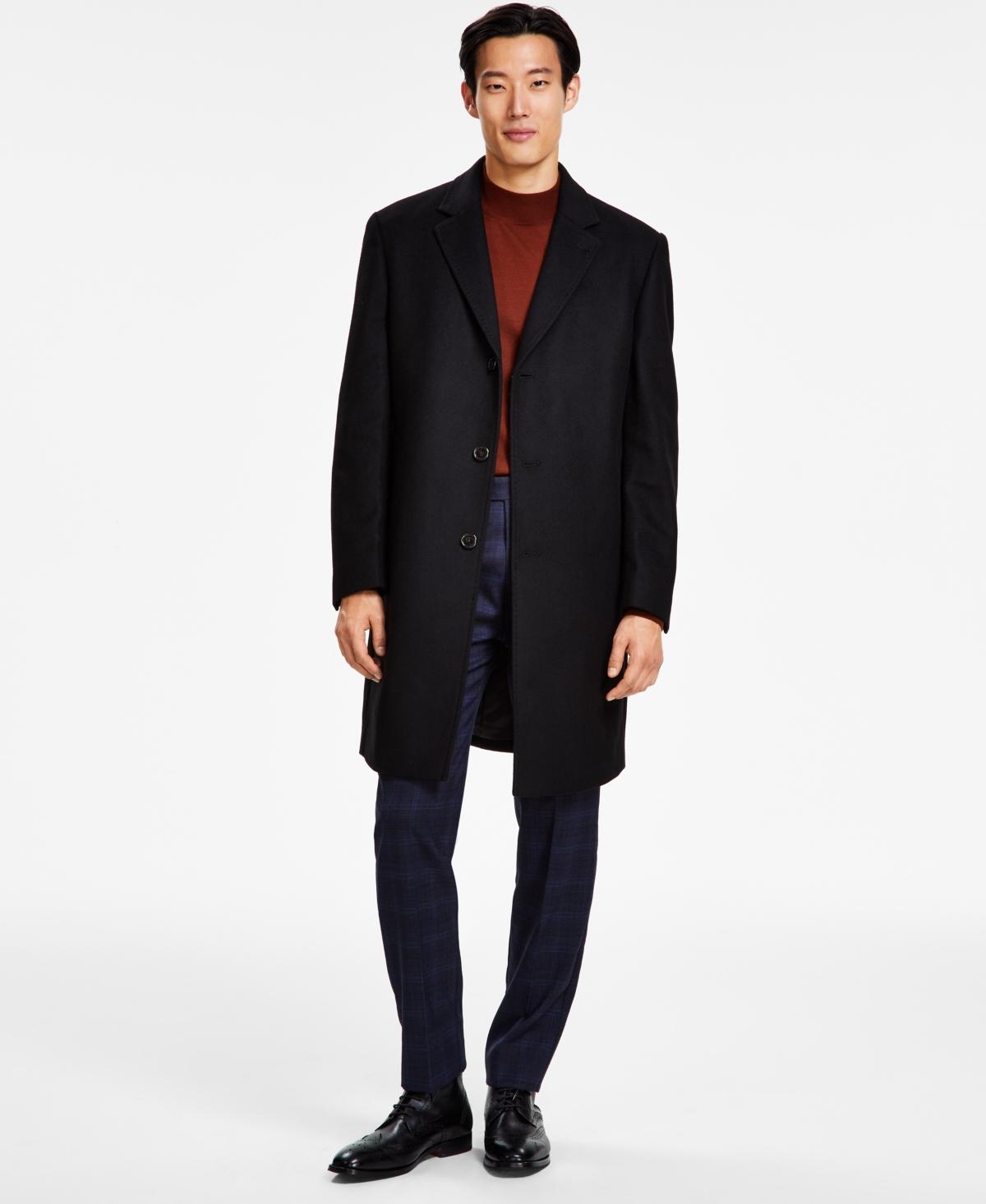 Michael Kors Mens Classic Fit Luxury Wool Cashmere Blend Overcoats Product Image