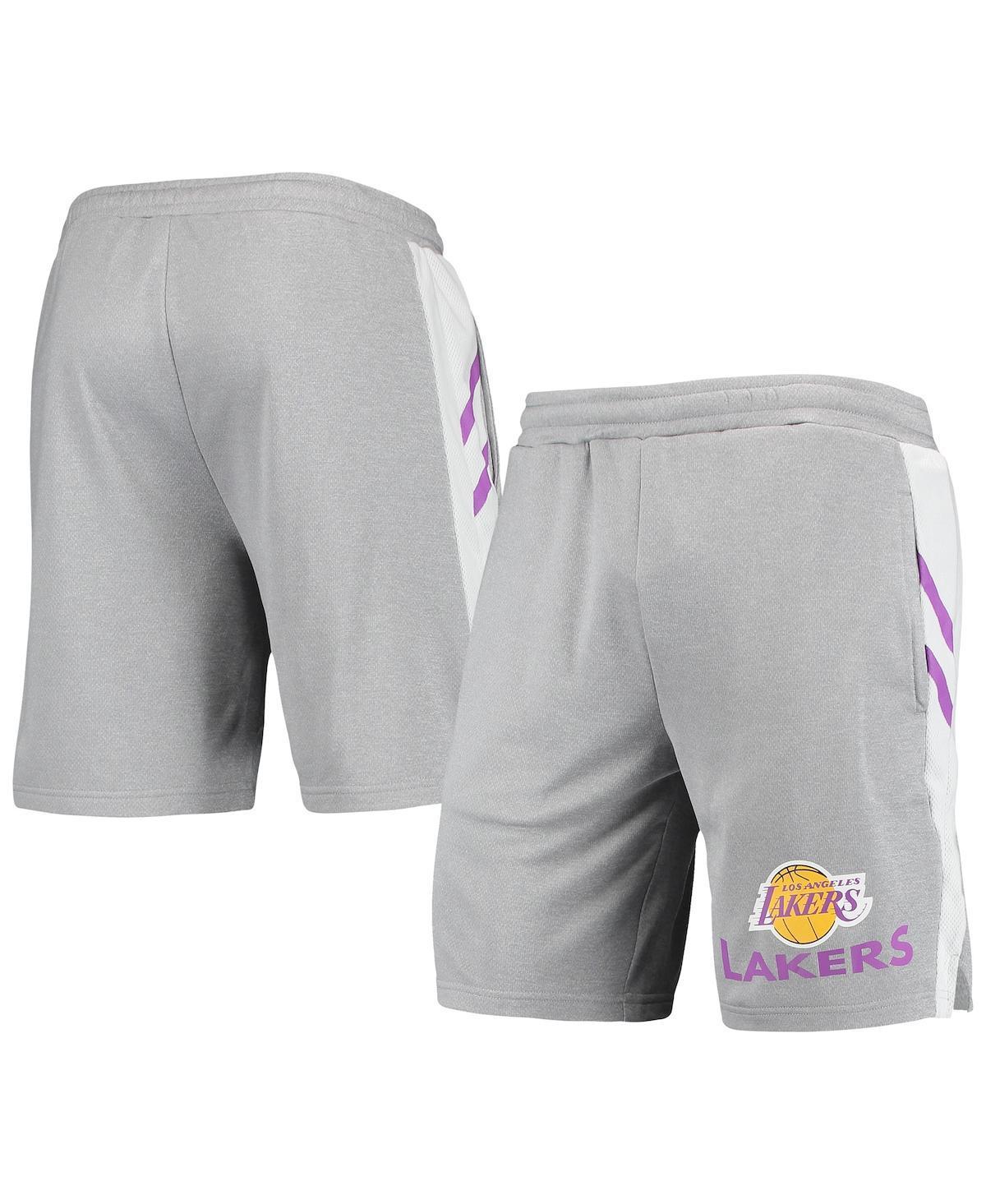Men's Concepts Sport Gray Los Angeles Lakers Stature Shorts, Size: 2XL, Grey Product Image