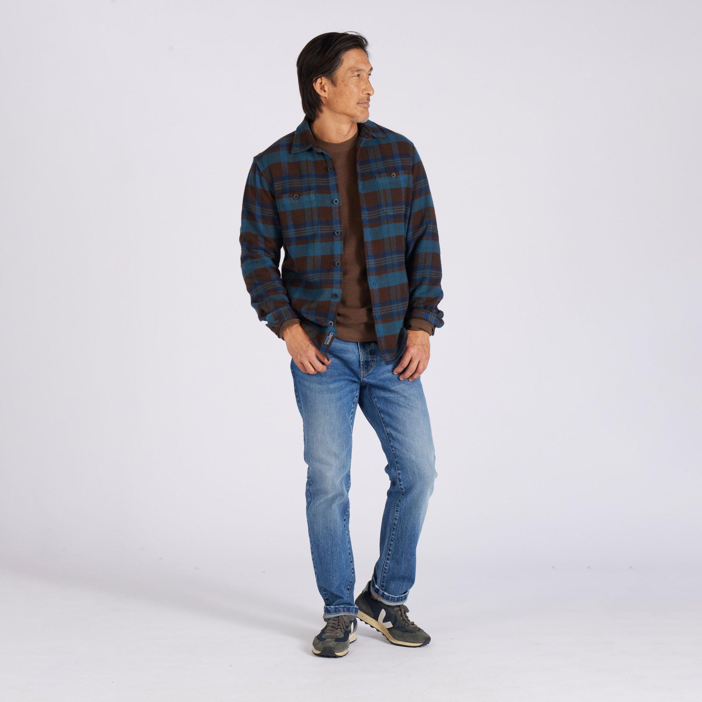 Scarboro Heavy Flannel  SMP - Brown Blue Plaid (Final Sale)* Product Image
