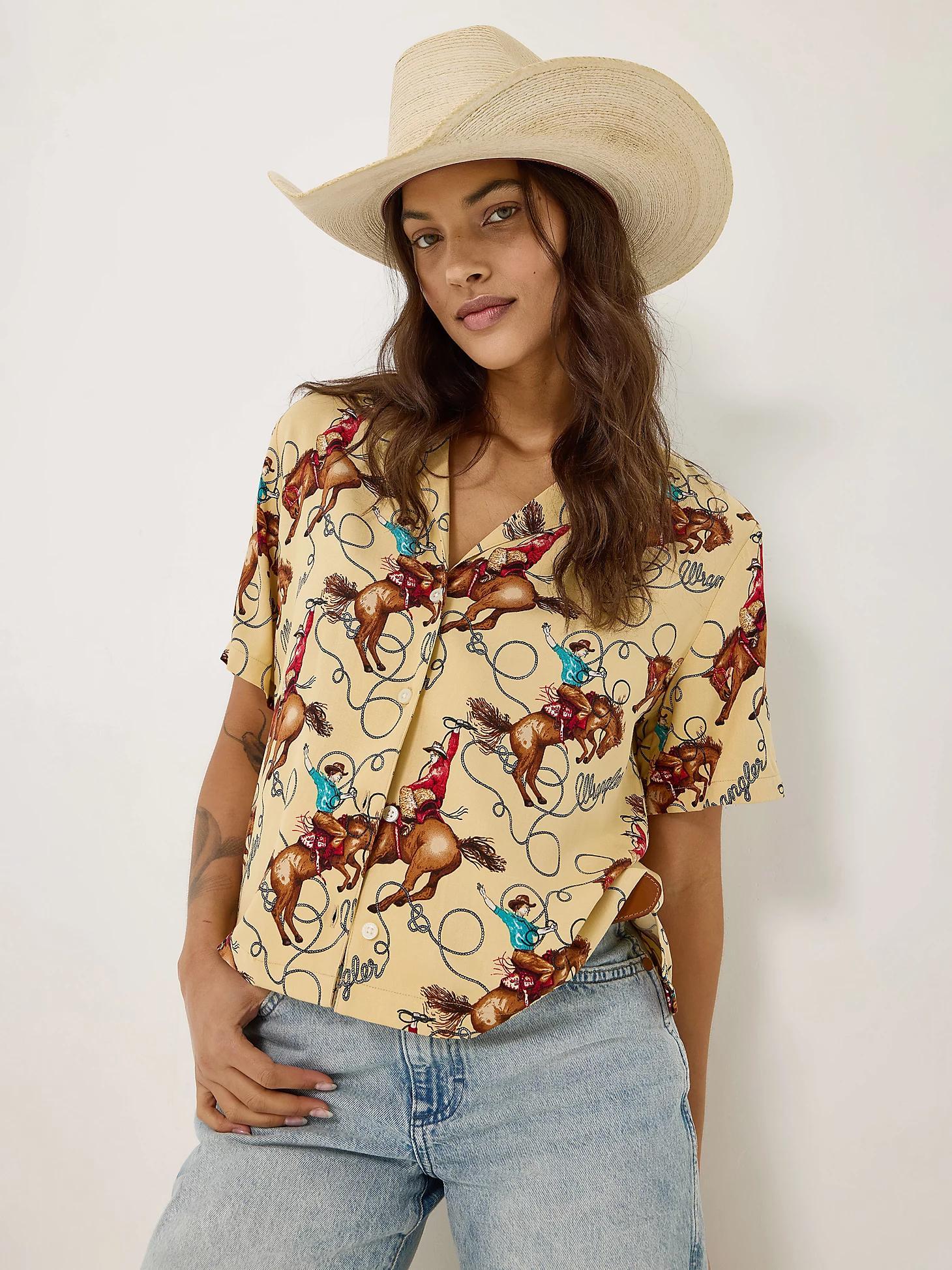 Women's Wrangler Retro® Cowgirl Camp Shirt | Women's TOPS | Wrangler® Product Image