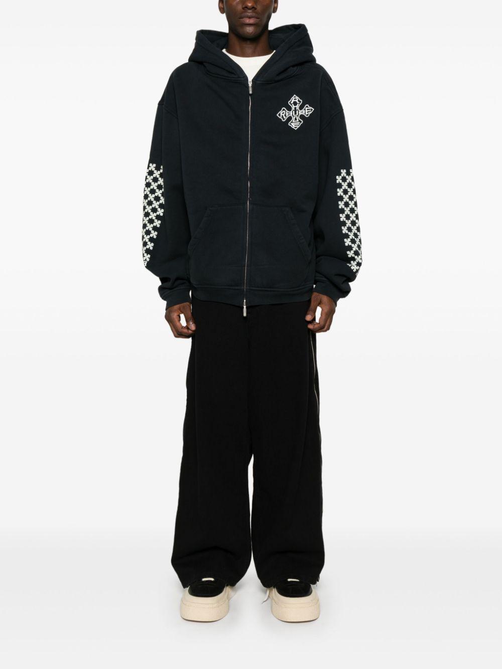 RHUDE Cross Hoodie In Black Product Image