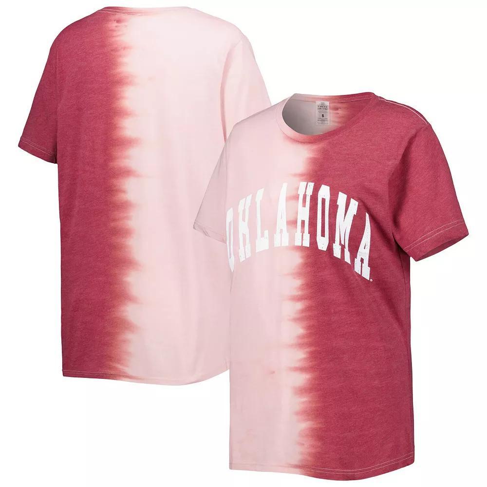 Women's Gameday Couture Crimson Oklahoma Sooners Find Your Groove Split-Dye T-Shirt, Size: Large, Red Product Image