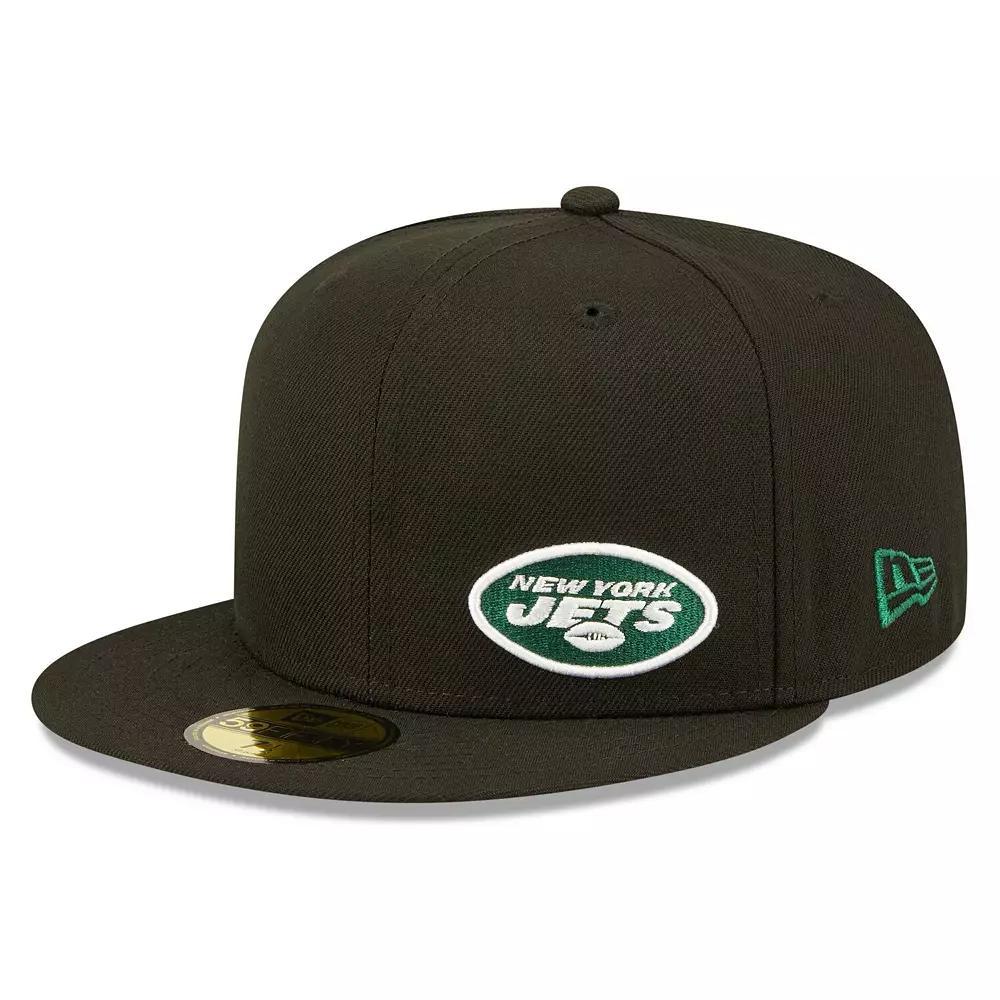 Men's New Era Black New York Jets  Flawless 59FIFTY Fitted Hat, Size: 7 Product Image