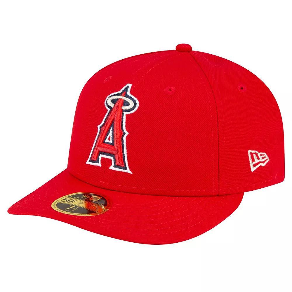 Men's New Era  Red Los Angeles Angels Game Authentic Collection On-Field Low Profile 59FIFTY Fitted Hat, Size: 7 3/8 Product Image