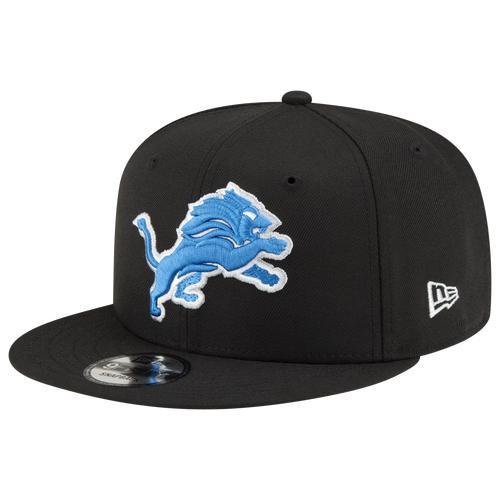 Men's New Era Black Detroit Lions Basic 9FIFTY Snapback Hat Product Image