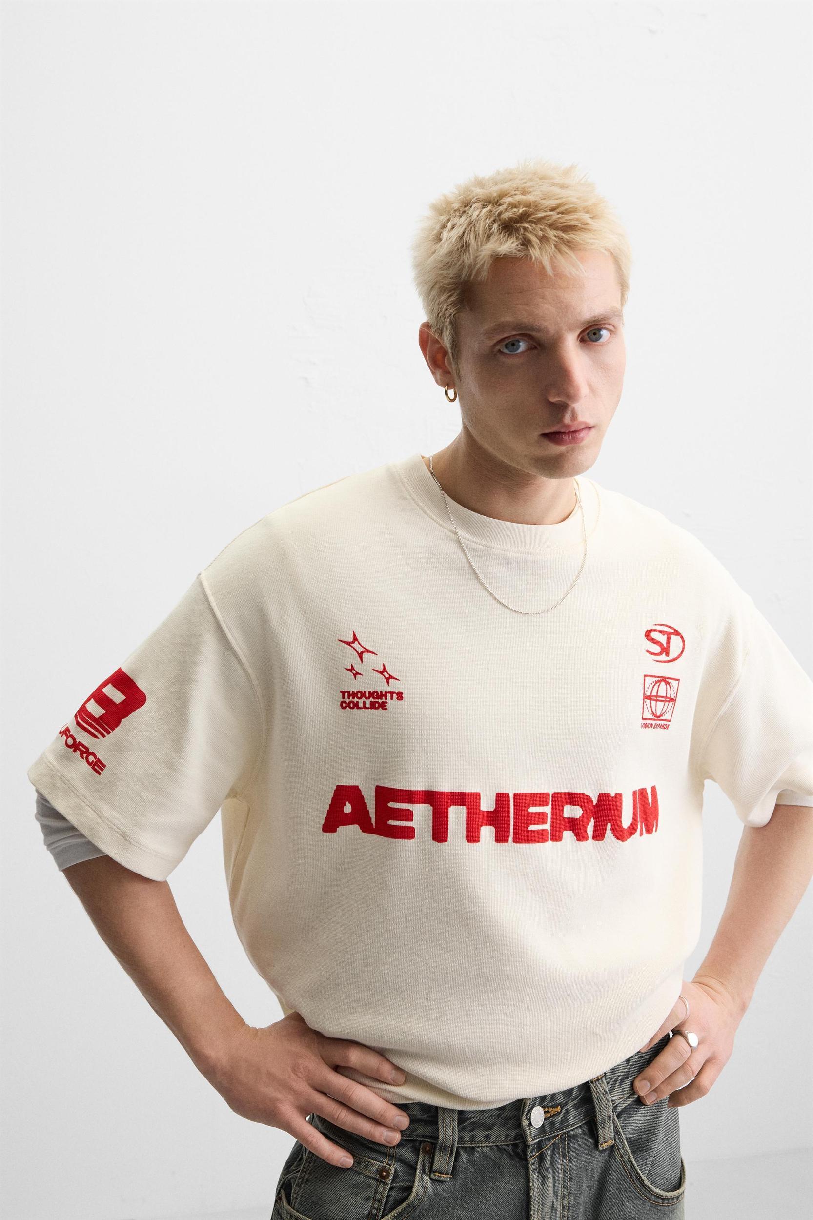 TEXTURED TEXT SWEATSHIRT Product Image