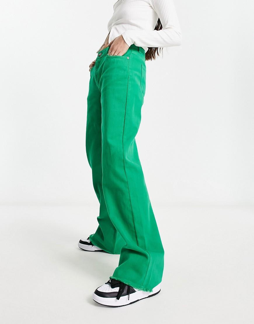 Sixth June straight leg jeans in green Product Image