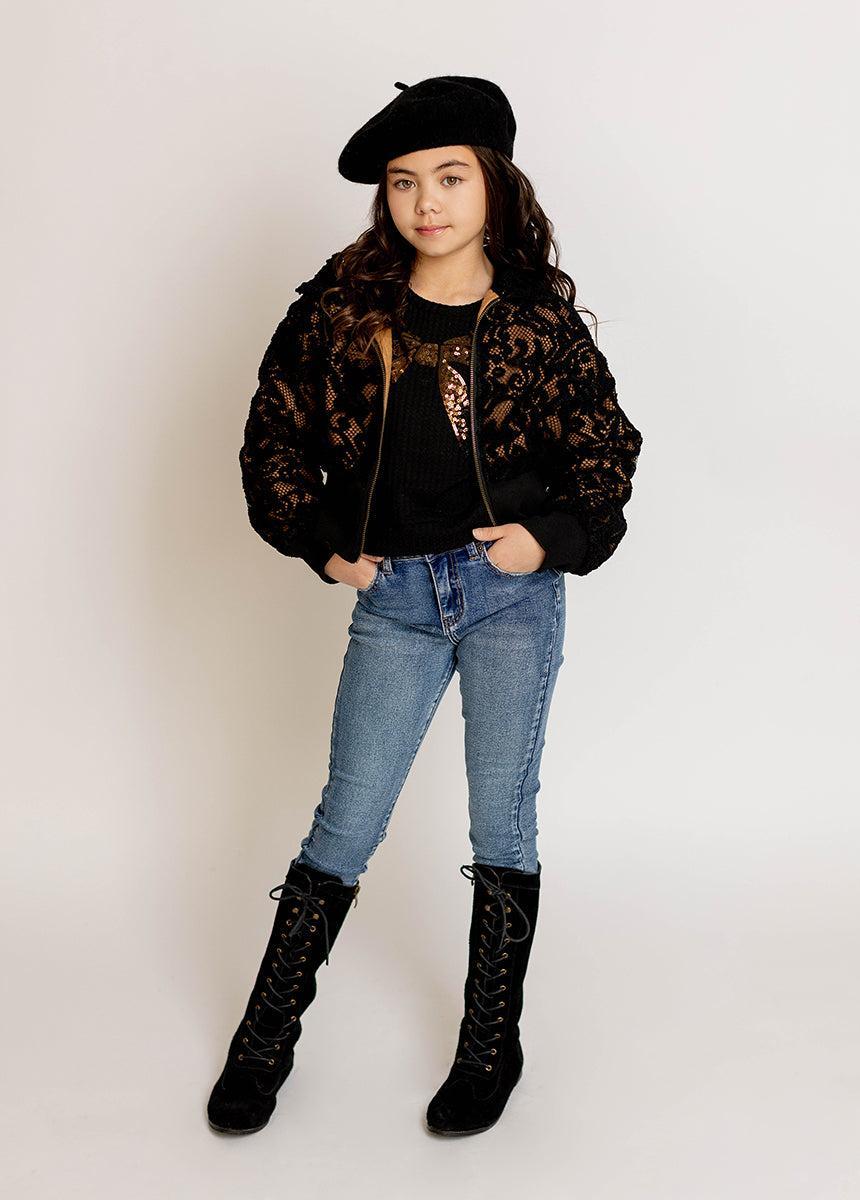 Luxury Jacket in Black Girls Product Image