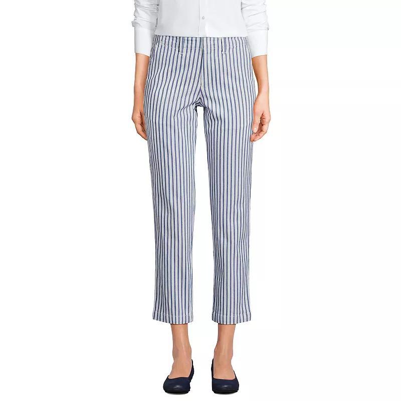 Petite Lands' End Mid Rise Classic Straight Leg Chino Ankle Pants, Women's, Size: 16 Petite, Desert Product Image