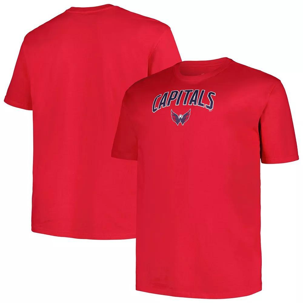 Men's Profile Red Washington Capitals Big & Tall Arch Over Logo T-Shirt, Size: 2XLT Product Image