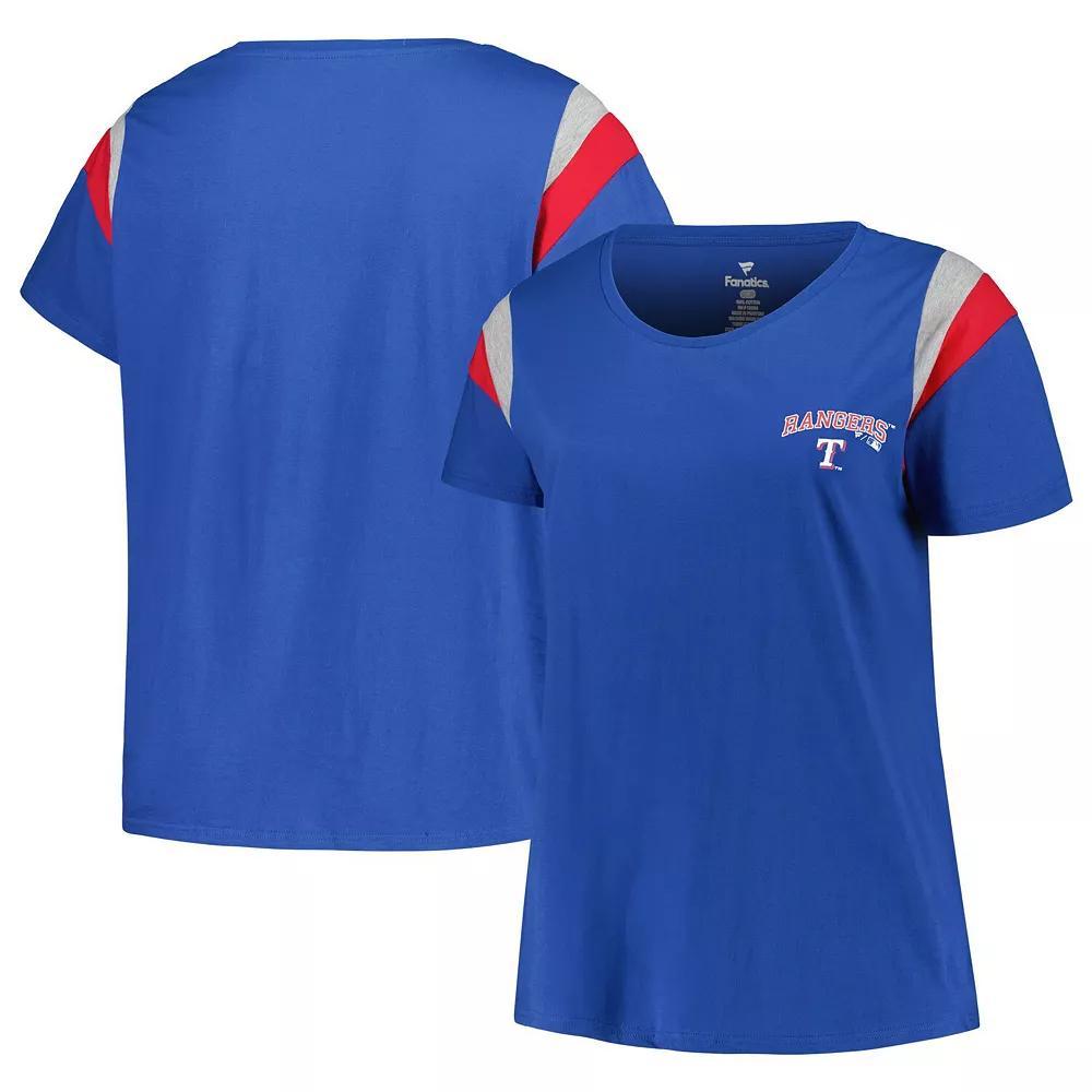 Women's Profile Royal Texas Rangers Plus Size Scoop Neck T-Shirt, Size: 3XL, Blue Product Image
