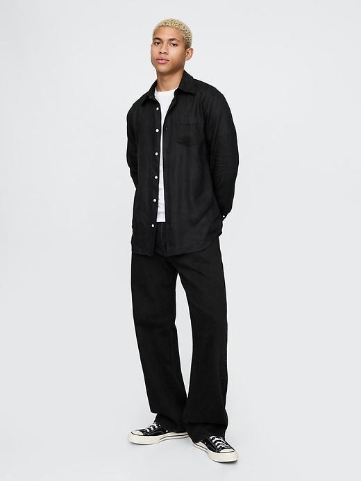 100% Linen Classic Shirt Product Image