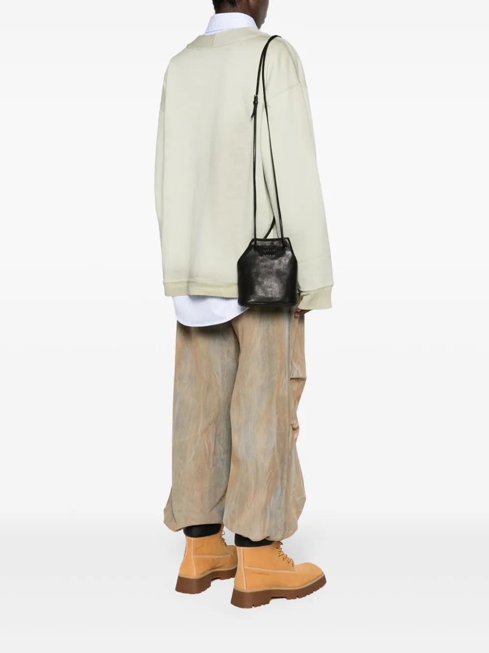 MIU MIU Mini Leather Bucket Bag In Black Product Image