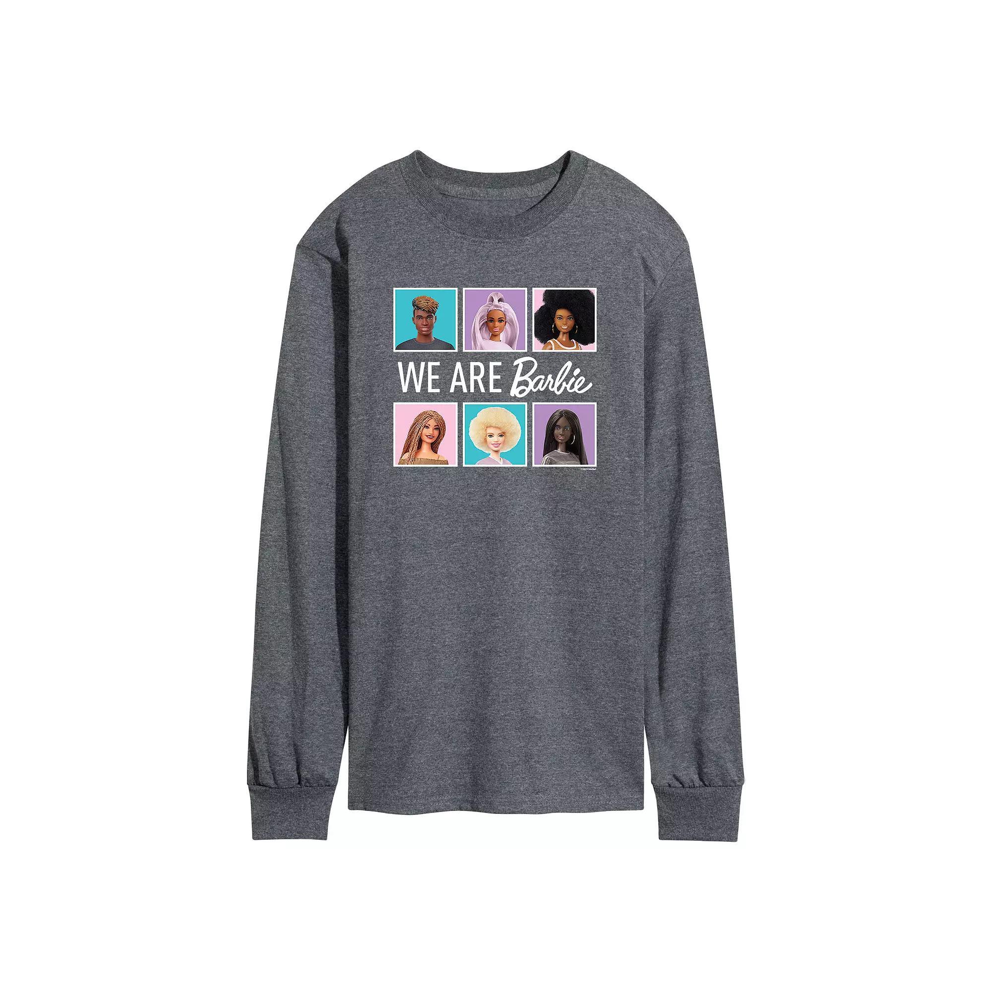 Mens Barbie We Are Barbie Character Grid Long Sleeve Graphic Tee Product Image