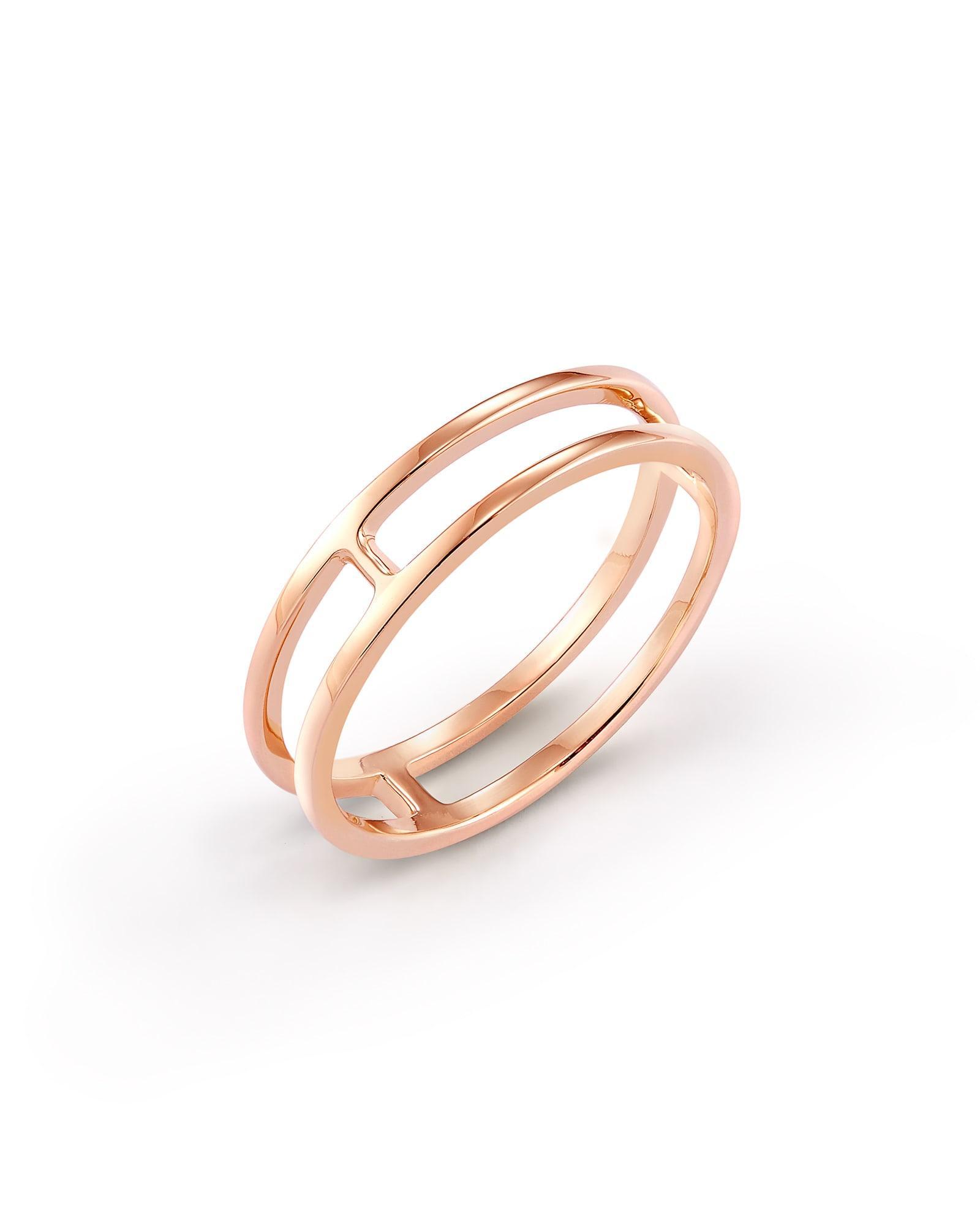 Bennett Double Band Ring in 18k Rose Gold Vermeil Product Image