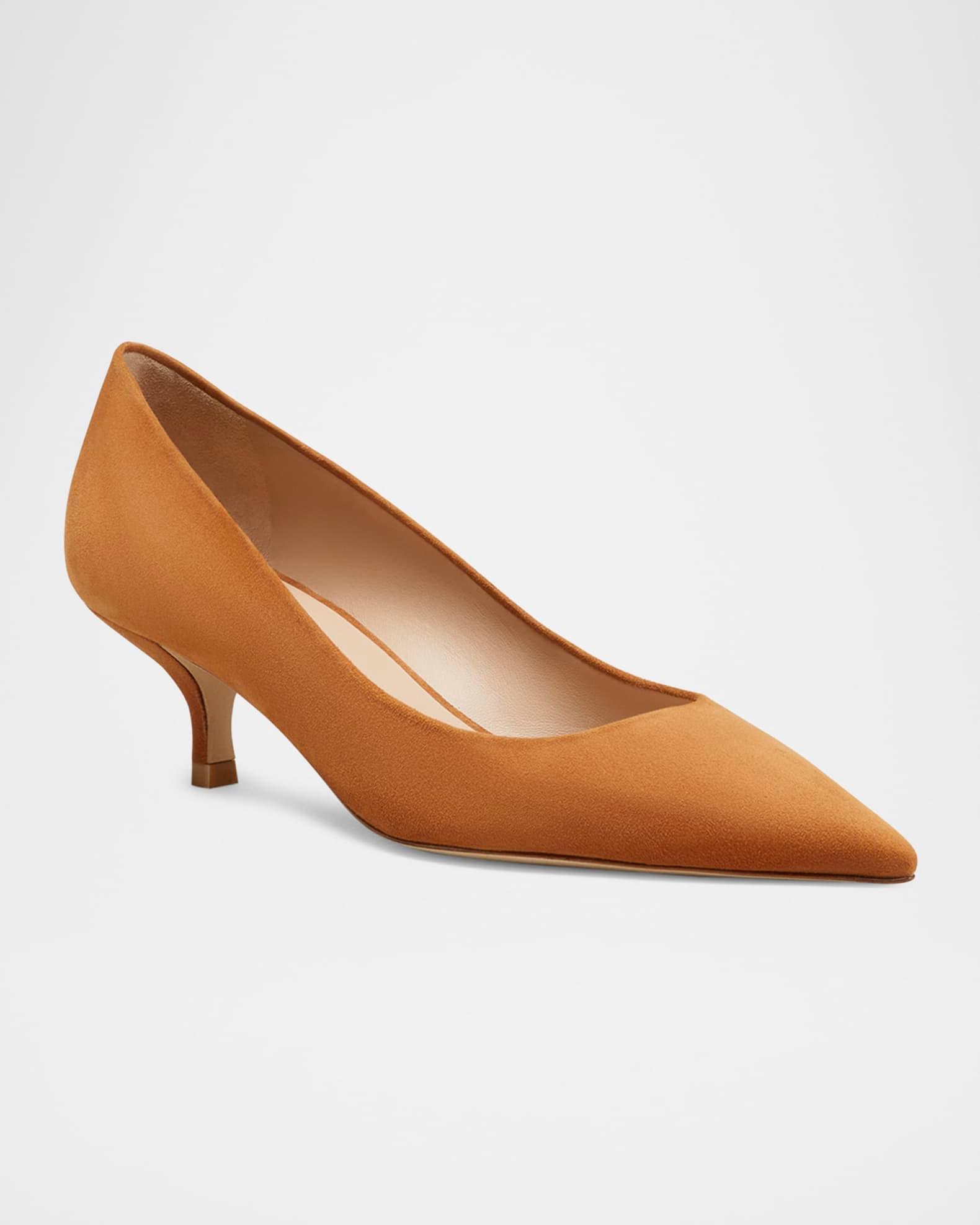Stuart Suede Kitten Pumps Product Image