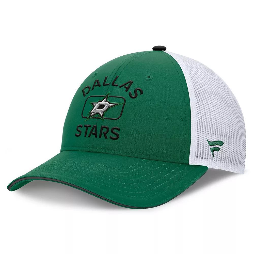 Men's Fanatics Kelly Green/White Dallas Stars Authentic Pro Rink Trucker Hat, Str Green Product Image