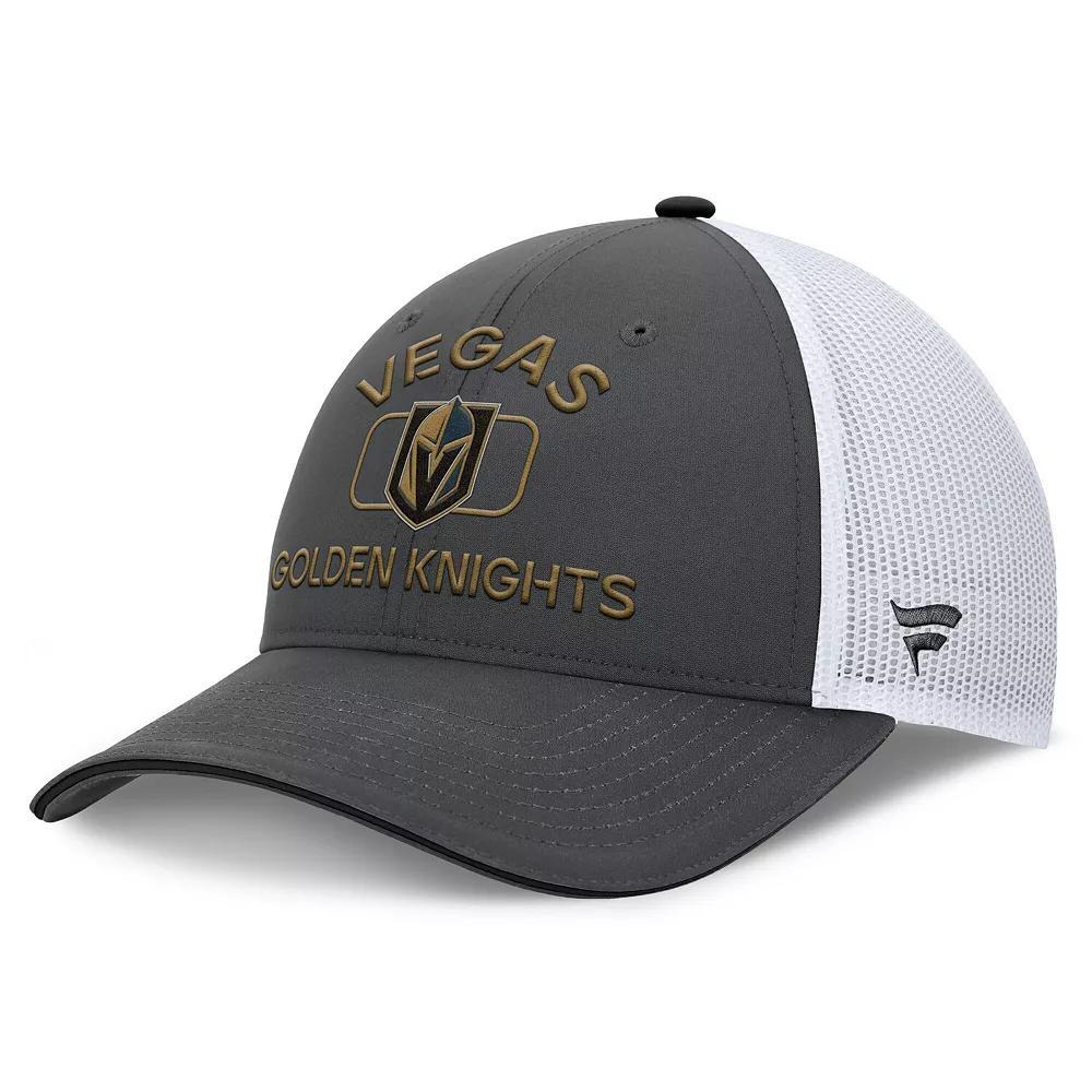 Men's Fanatics Gray/White Vegas Golden Knights Authentic Pro Rink Trucker Hat, Lvk Grey Product Image