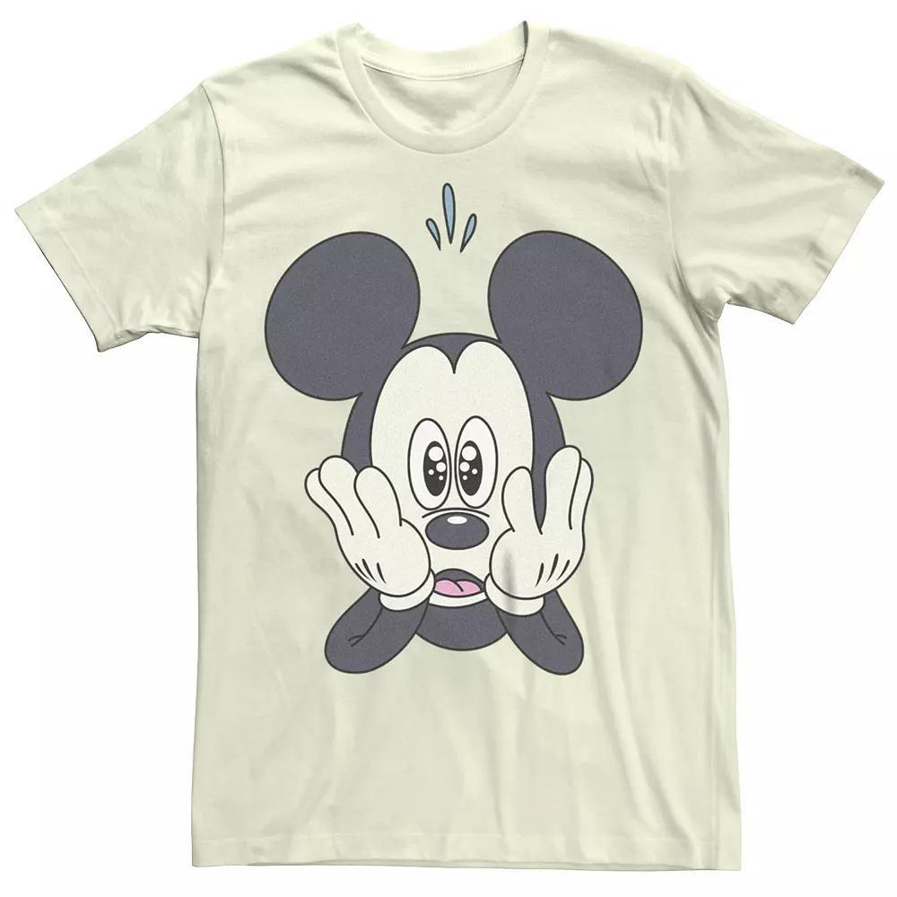 Disney's Mickey Mouse Amazed Face Men's Tee, Size: Medium, Natural Product Image