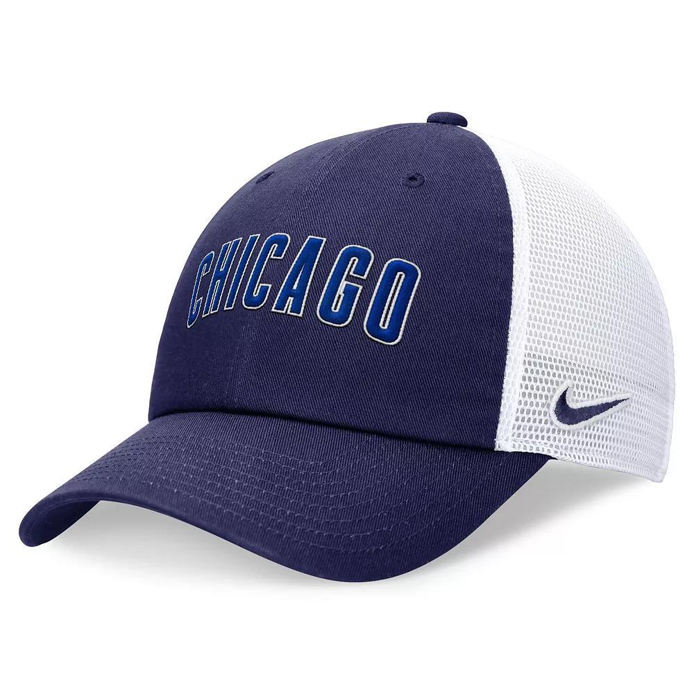 Men's Nike Navy Houston Astros Evergreen Wordmark Trucker Adjustable Hat, Size: Medium/Large, Blue Product Image