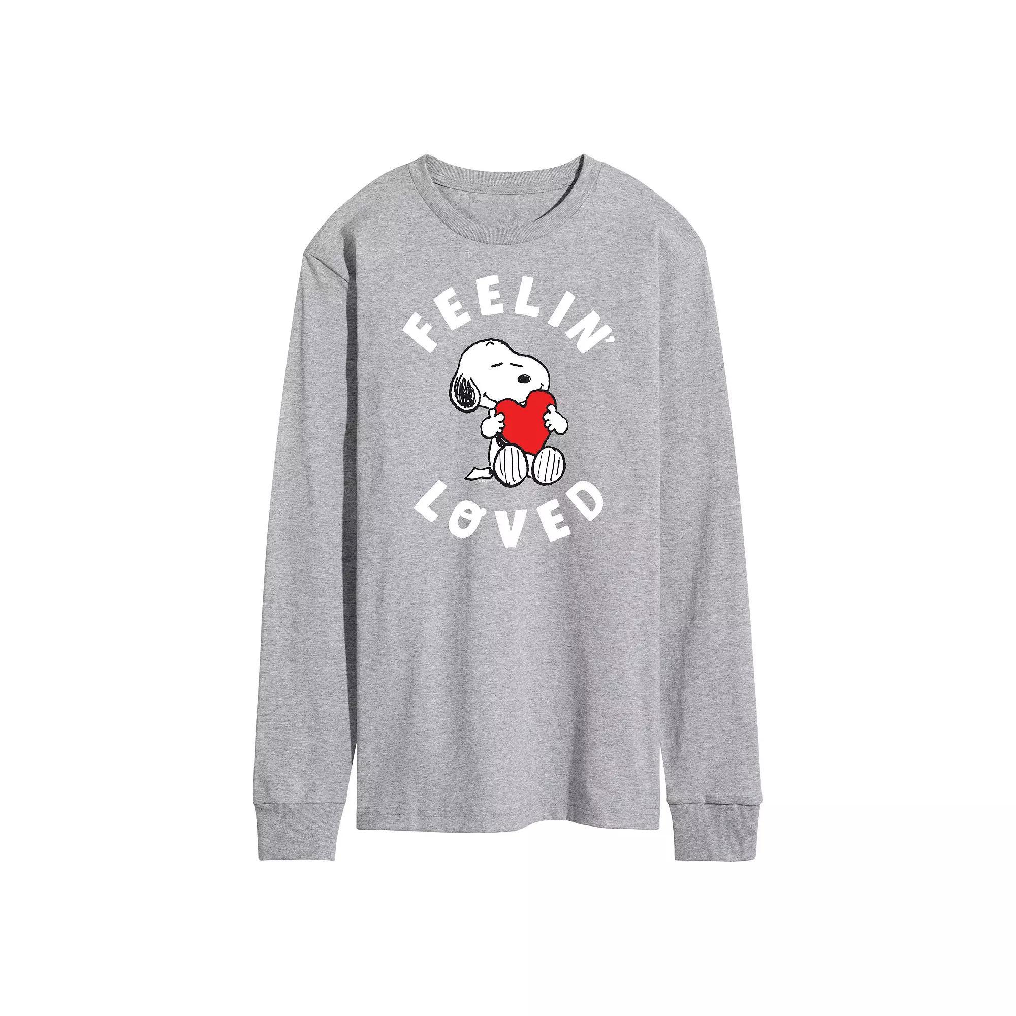 Mens Peanuts Feelin Loved Long Sleeve Tee Product Image
