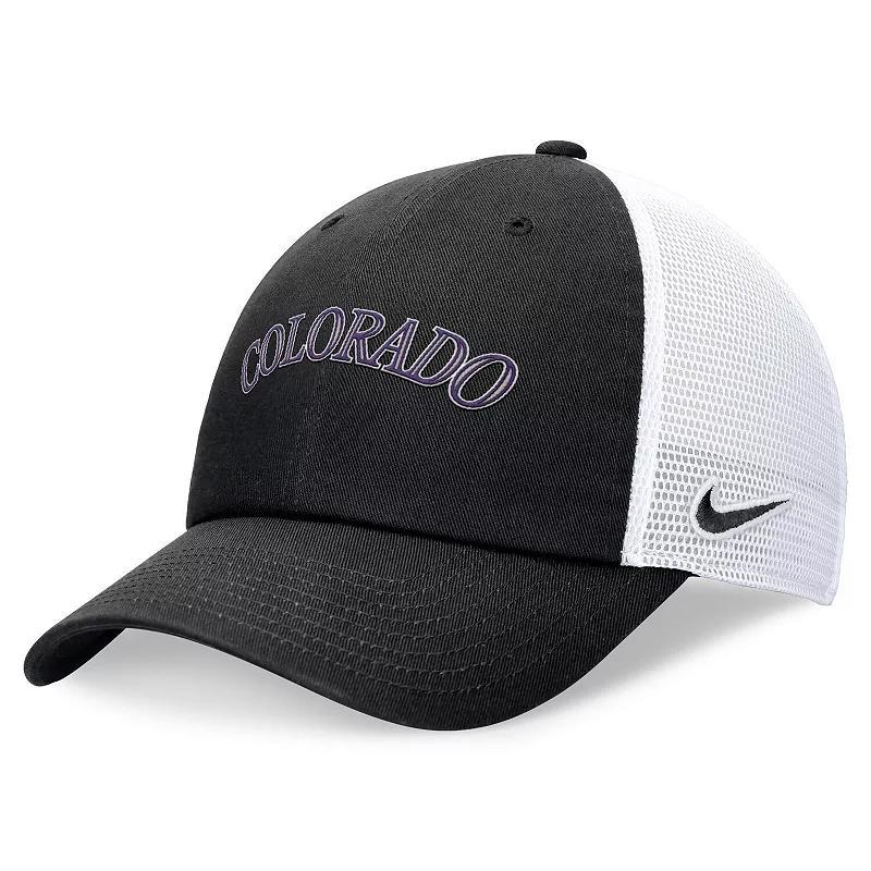 Men's Nike Navy Houston Astros Evergreen Wordmark Trucker Adjustable Hat, Size: Medium/Large, Blue Product Image