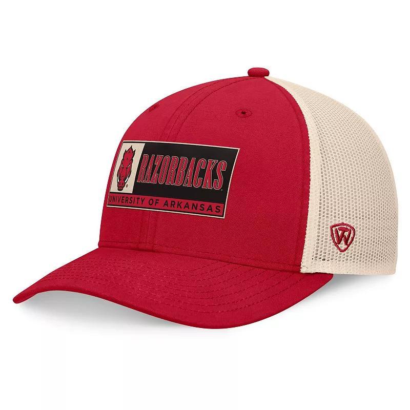 Men's Top of the World Red/Natural NC State Wolfpack Bennett Trucker��Adjustable Hat, Nst Red Product Image
