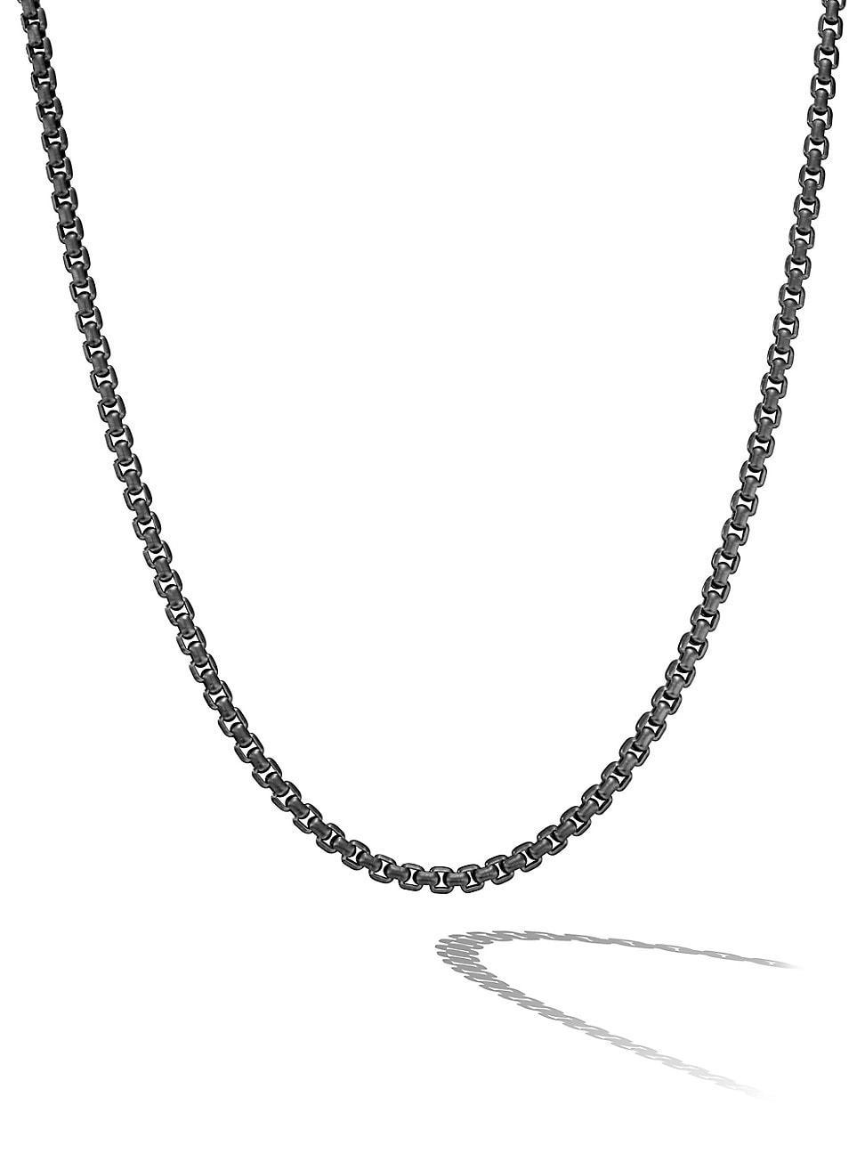 David Yurman Stainless Steel & Sterling Silver Box Chain Necklace, 22 Product Image