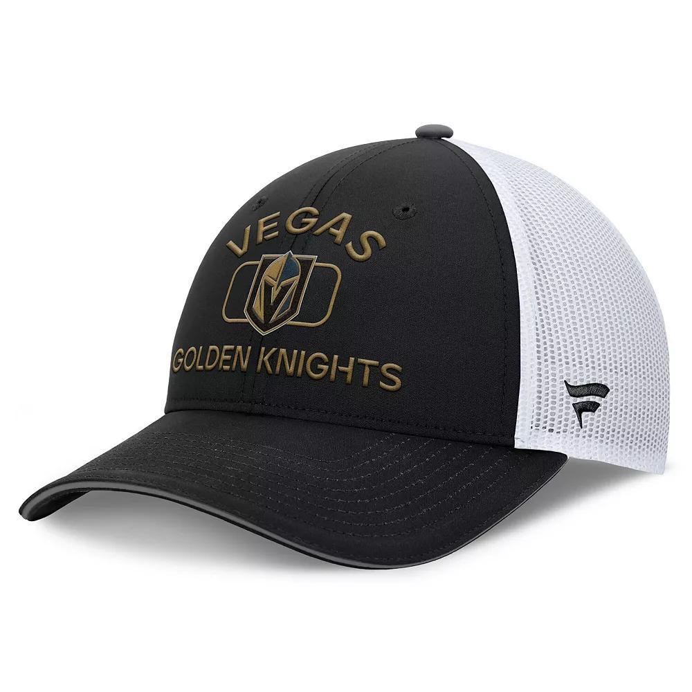 Men's Fanatics Black/White Vegas Golden Knights Authentic Pro Rink Trucker Hat, Lvk Black Product Image