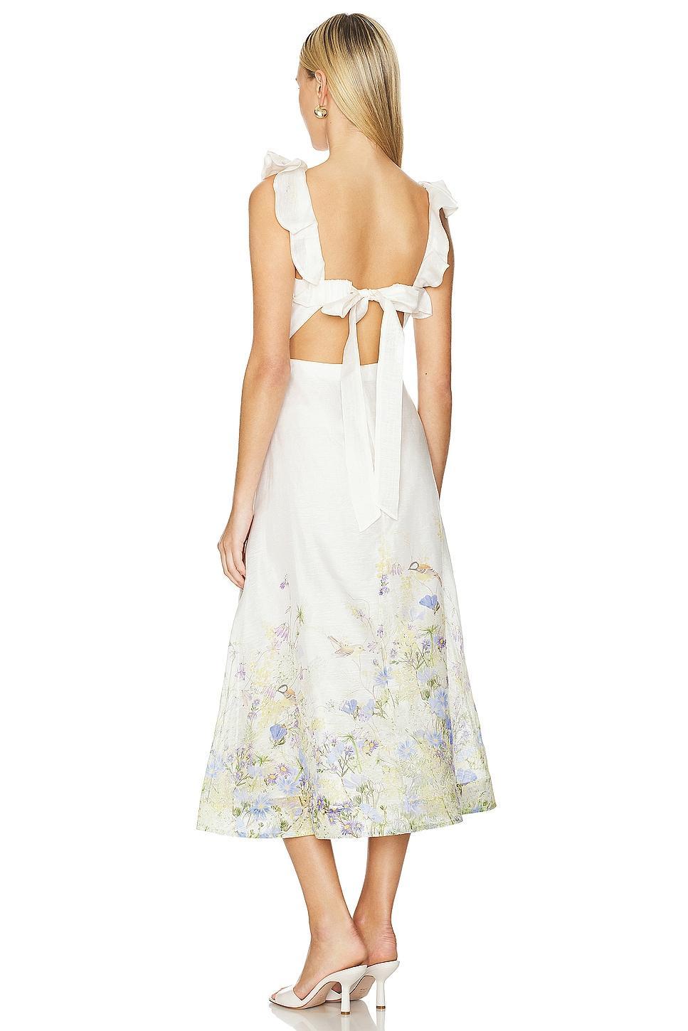 Harmony Frilled Midi Dress Zimmermann Product Image