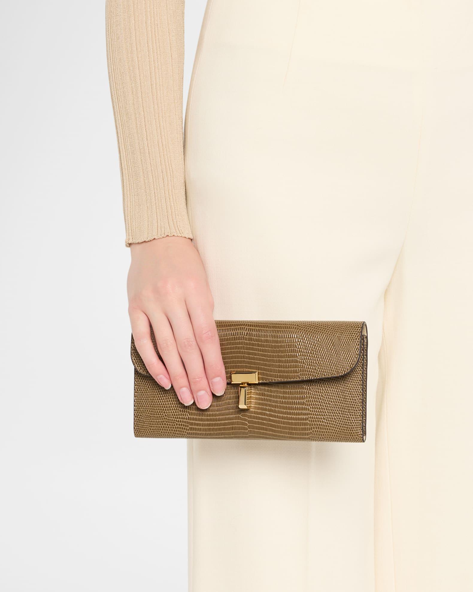 T-Lock Lizard-Embossed Leather Wallet Product Image