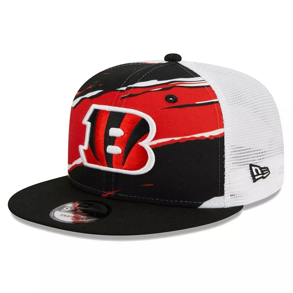 Men's New Era Black Cincinnati Bengals  Tear Trucker 9FIFTY Snapback Hat Product Image