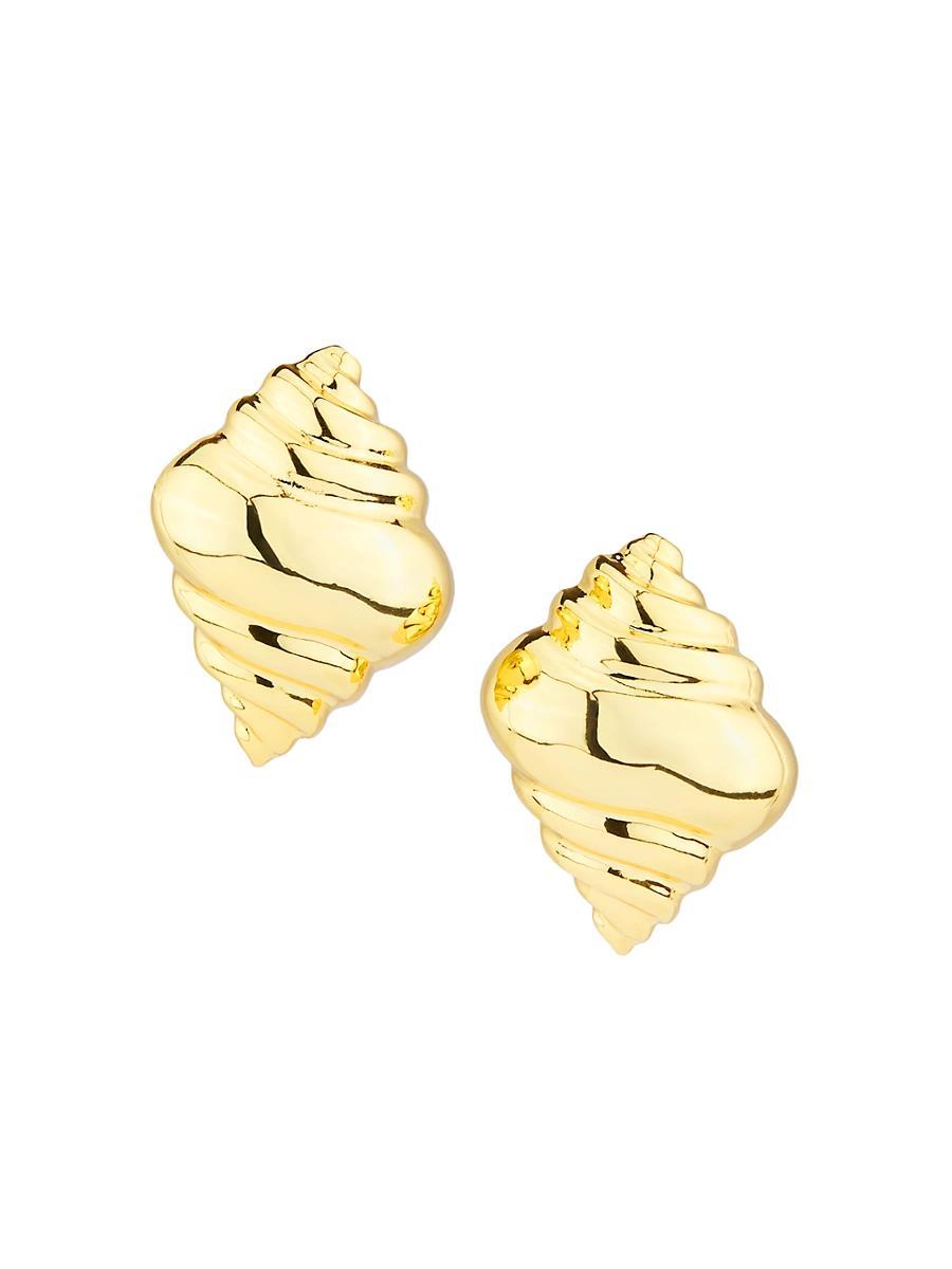 Womens Goldtone Shell Clip-On Earrings Product Image