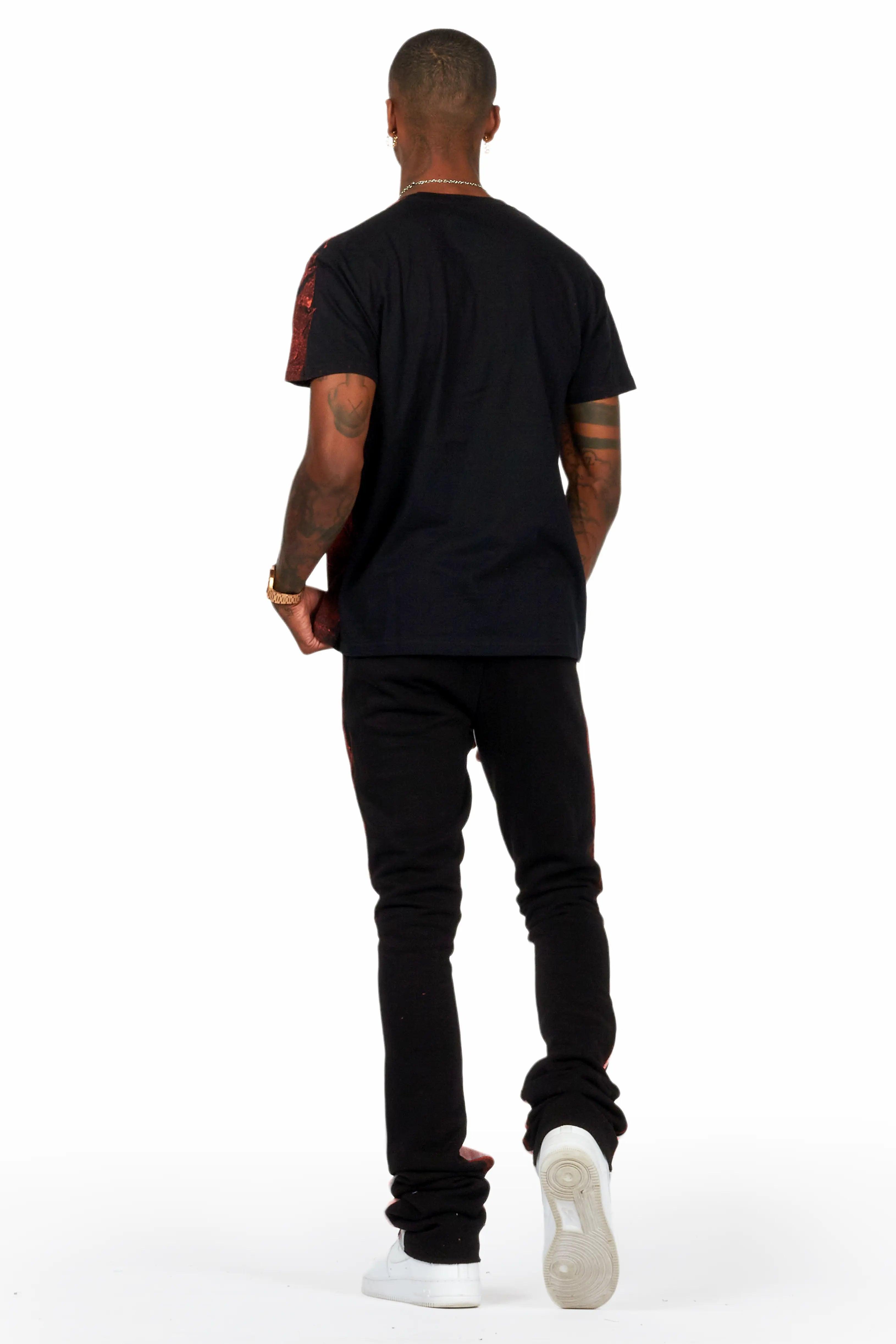 Eldon Black/Orange T-Shirt/Super Stacked Flare Track Set Male Product Image