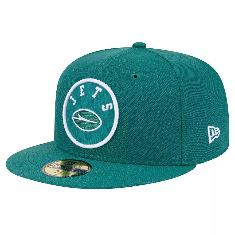 Men's New Era Green New York Jets Checkered 59FIFTY Fitted Hat, Size: 6 7/8 Product Image