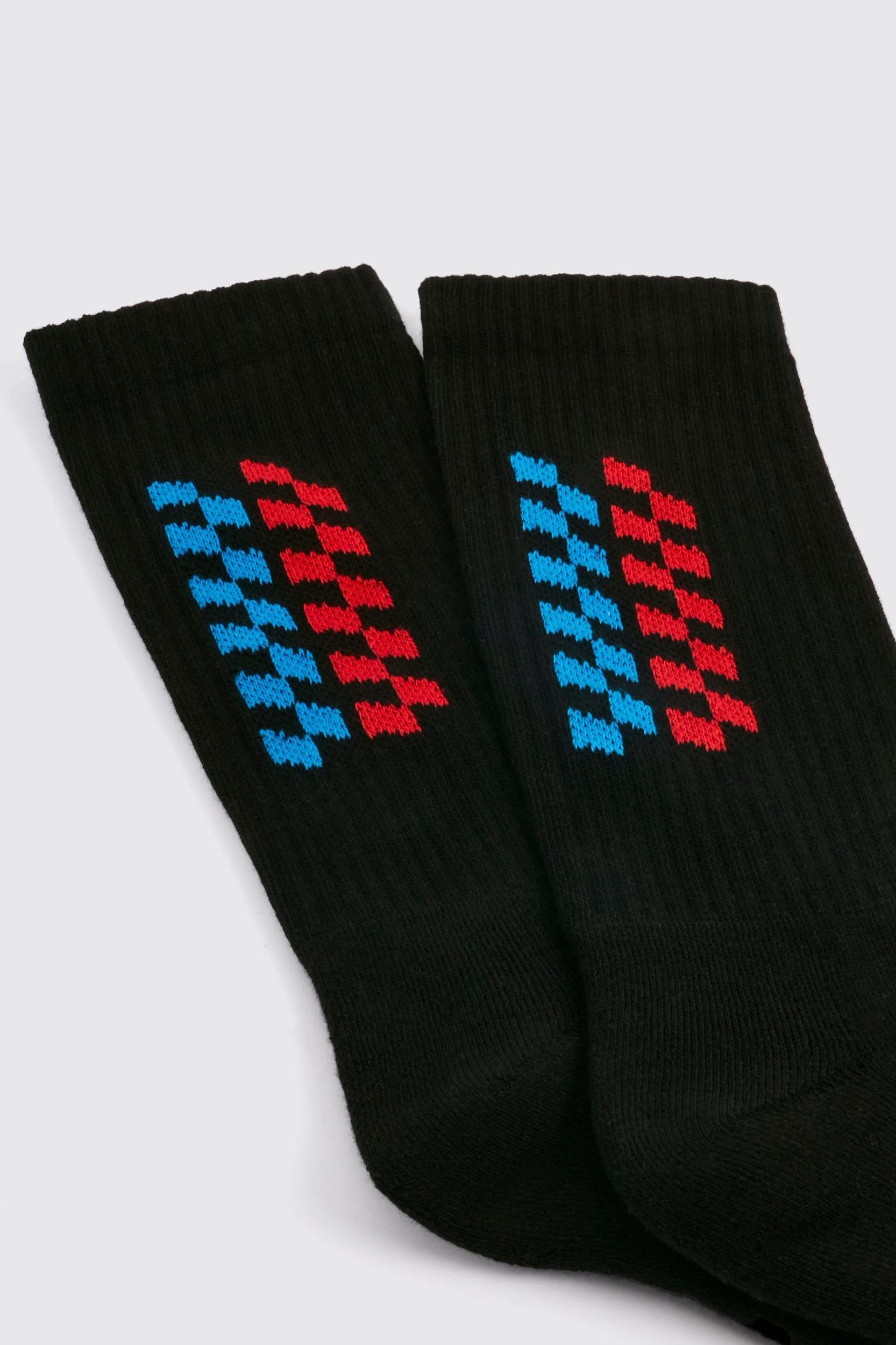 Embroidered Racing Point Sock | boohooMAN USA Product Image