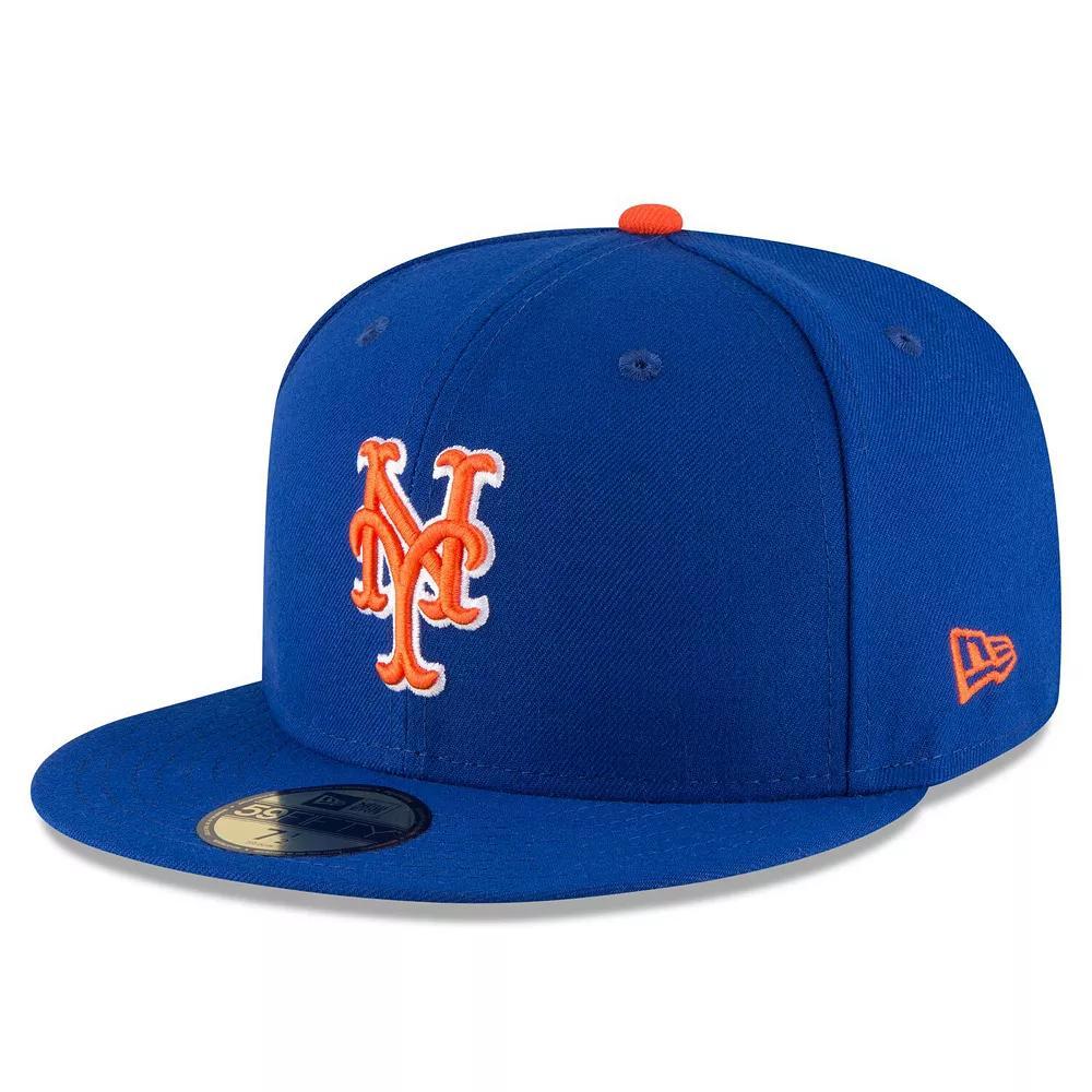 Men's New Era Royal/Orange New York Mets Authentic Collection On Field 59FIFTY Fitted Hat, Size: 6 7/8, Blue Product Image