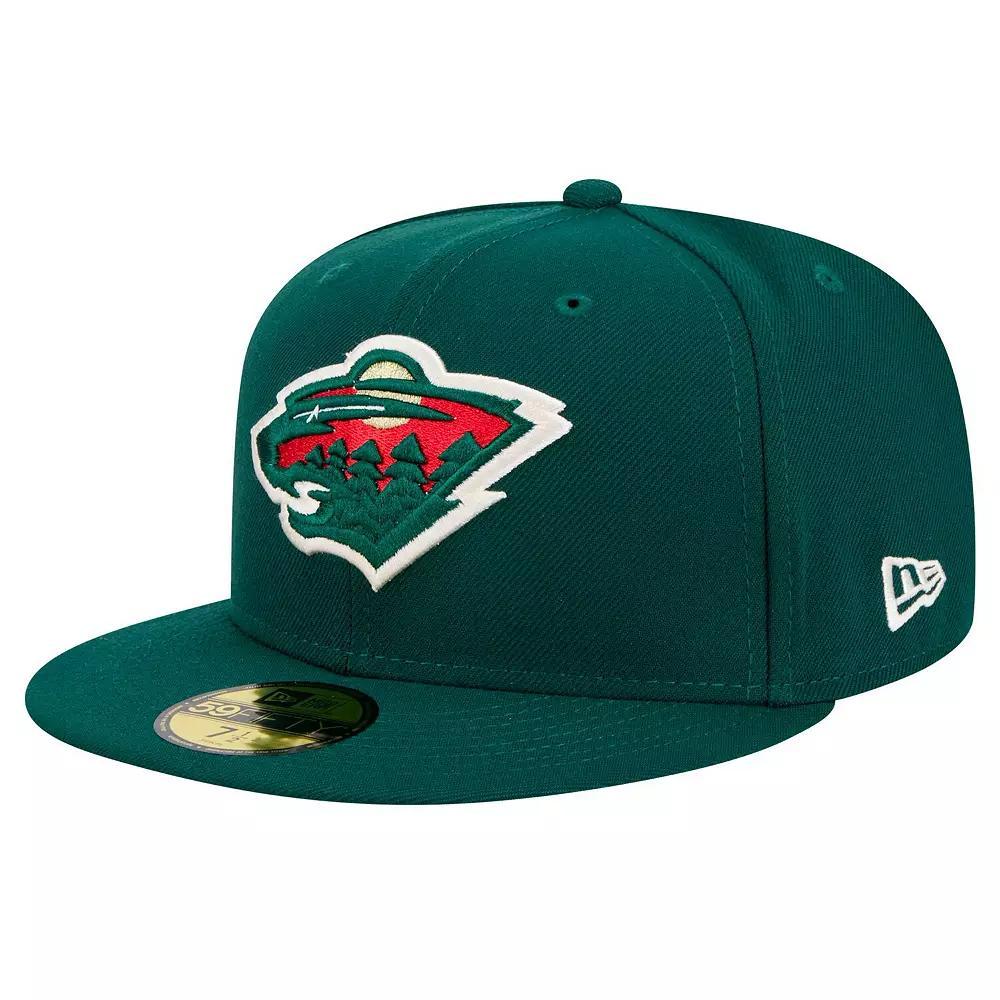 Men's New Era Green Minnesota Wild Core 59FIFTY Fitted Hat, Size: 7 3/8 Product Image