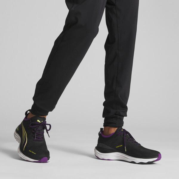 PUMA ForeverRun NITROâ¢ Winterized Women's Running Shoes in Black/Purple Pop/Yellow Burst Product Image