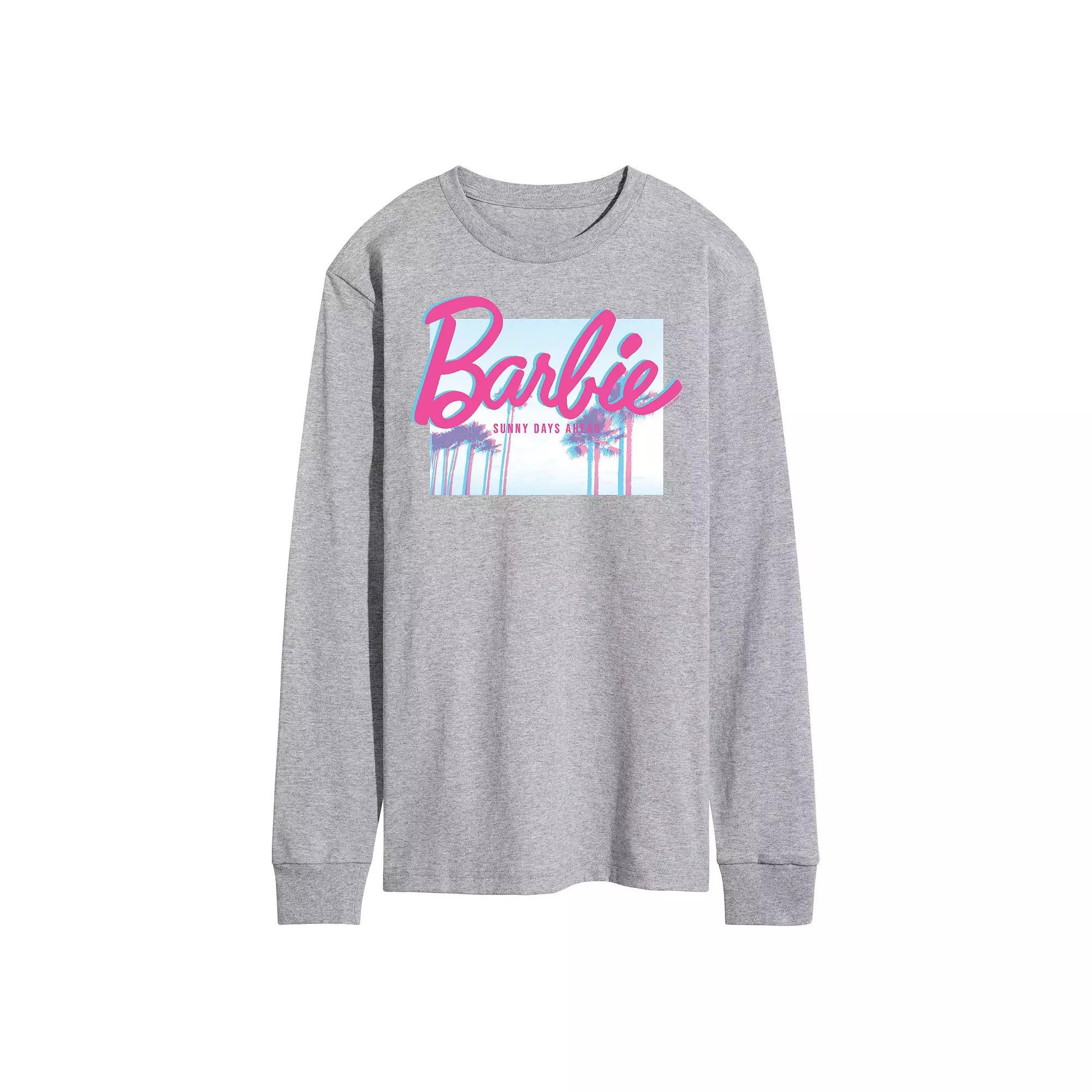 Mens Barbie Dream Summer Sunny Days Long Sleeve Grey Product Image