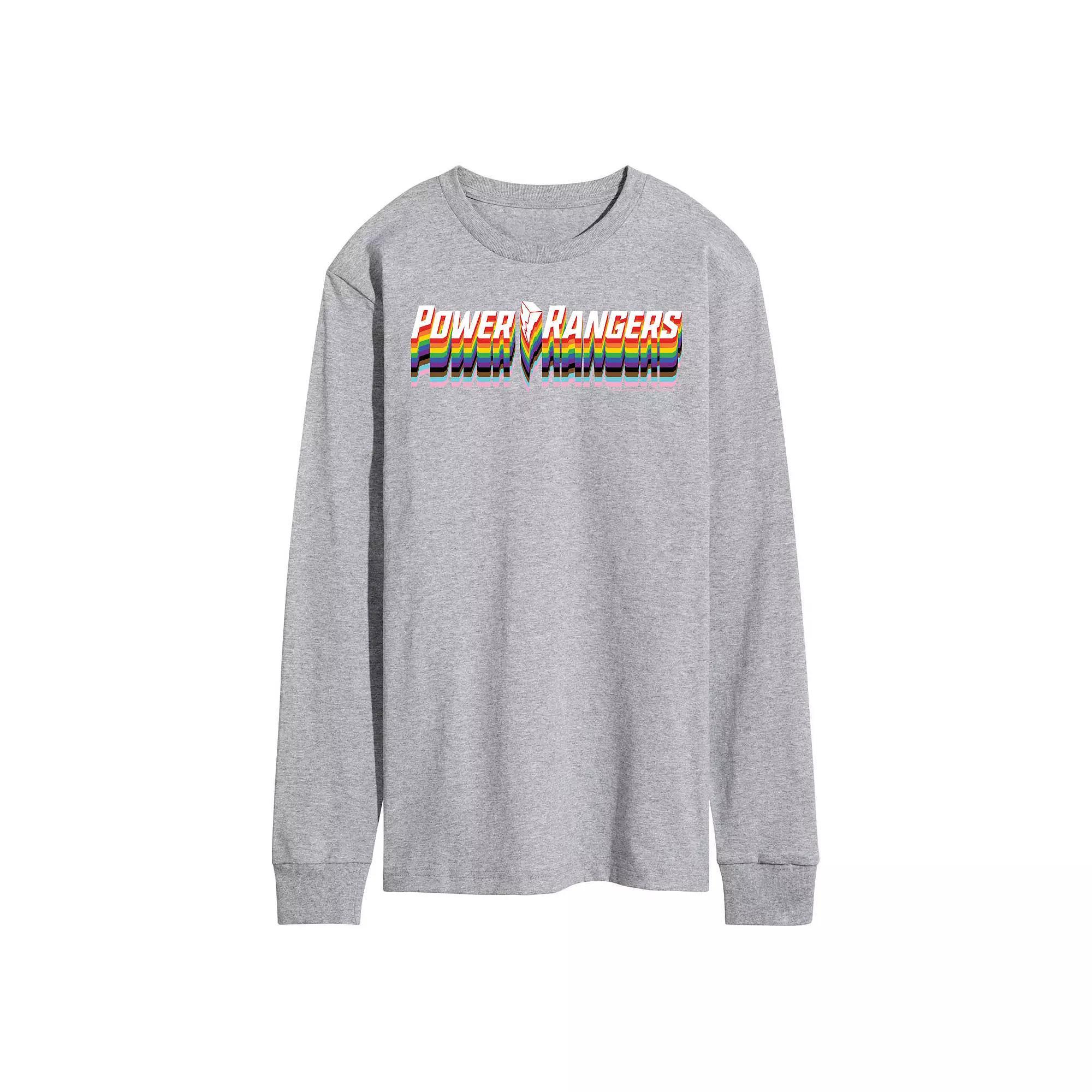 Mens Power Rangers Pride Logo Long Sleeve Graphic Tee Product Image