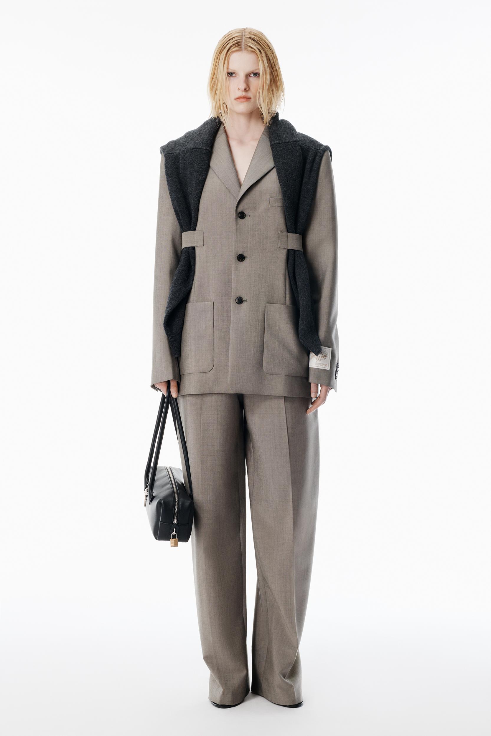 Black Leather Roux Medium Shoulder Bag Product Image